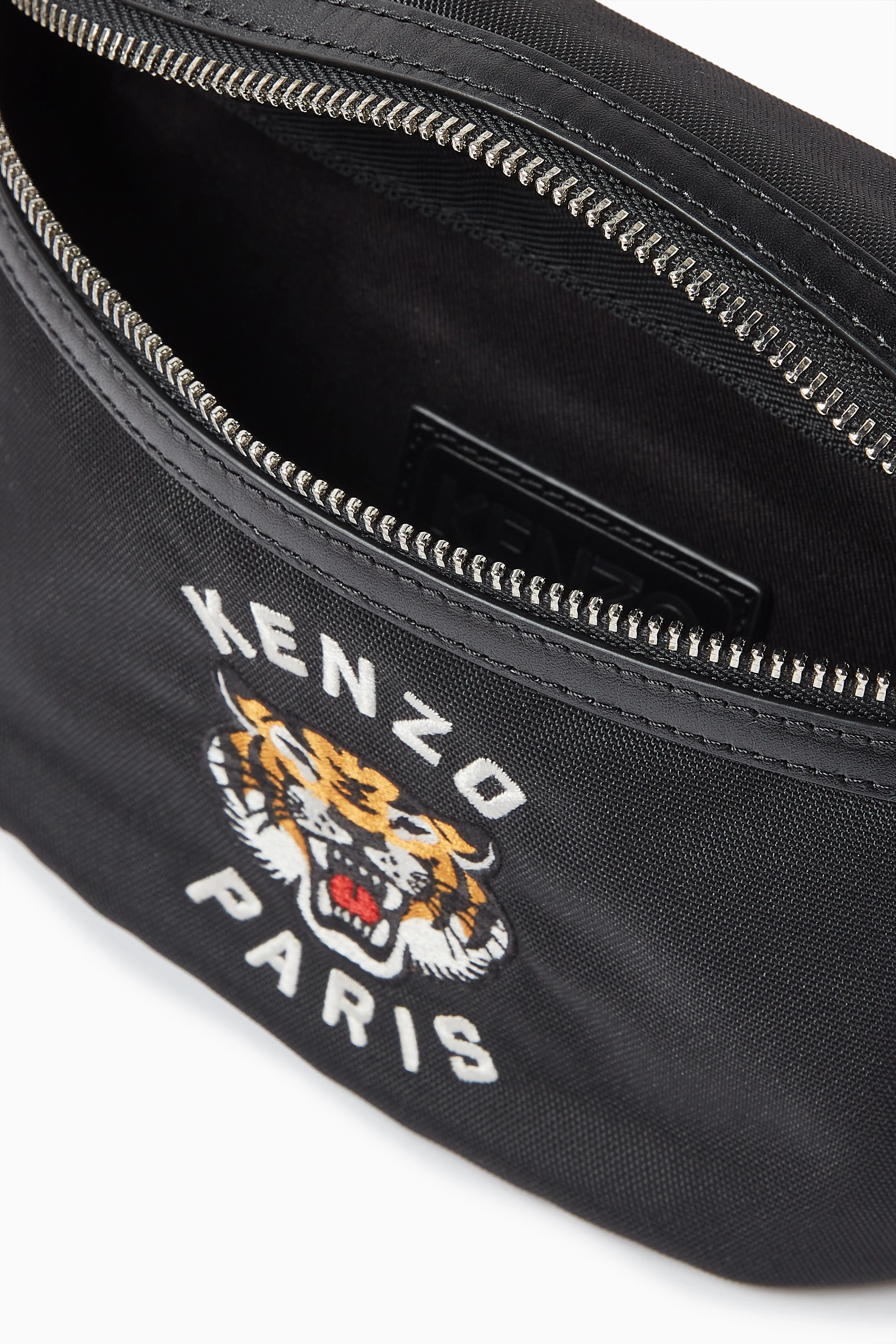 Buy KENZO Black Varsity Logo Belt Bag For Men Online