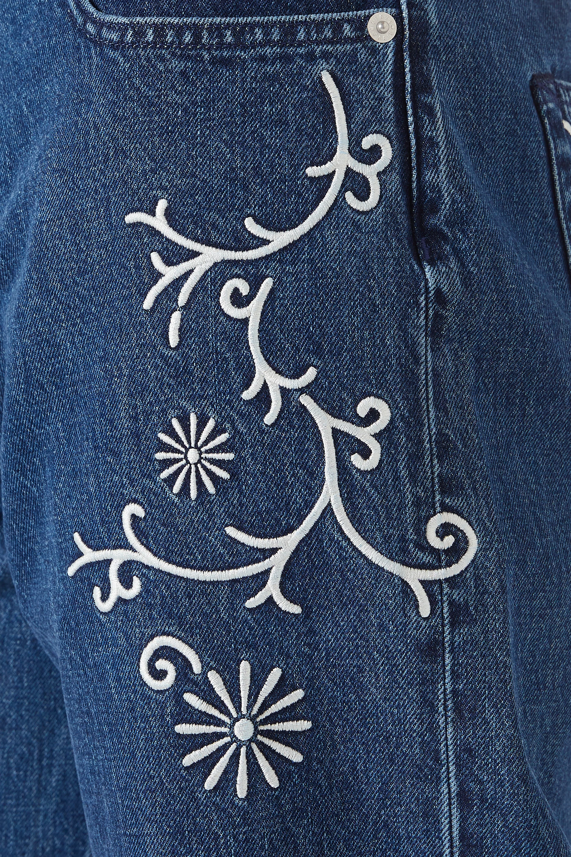 【関税&送料込】Kenzo Embroidered Denim Jeans Buy KENZO Blue 'Kenzo Marguerite' Ayame Embroidered Jeans in
