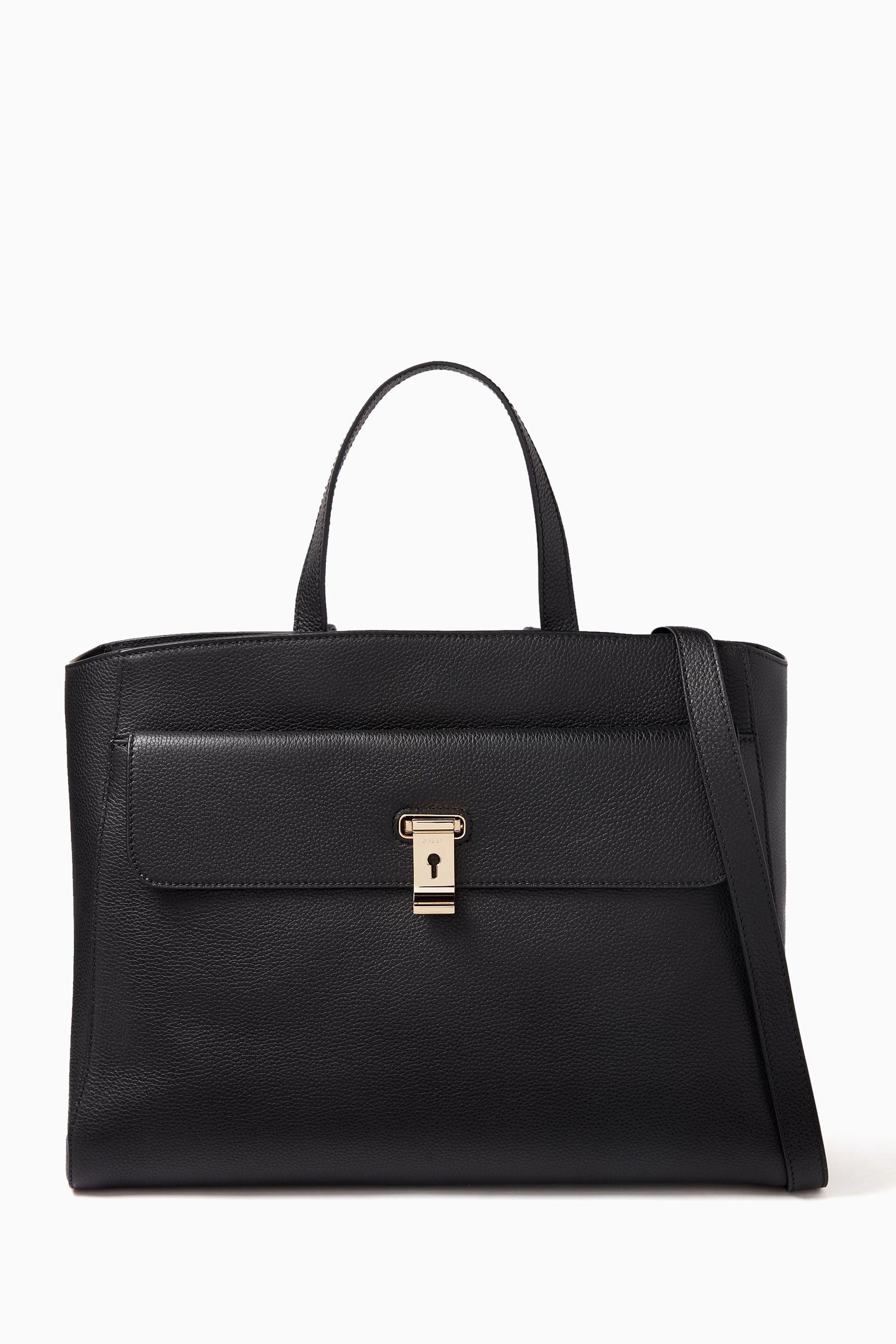Buy Bally Black Lydia Tote Bag in Leather For Women Online Ounass Saudi