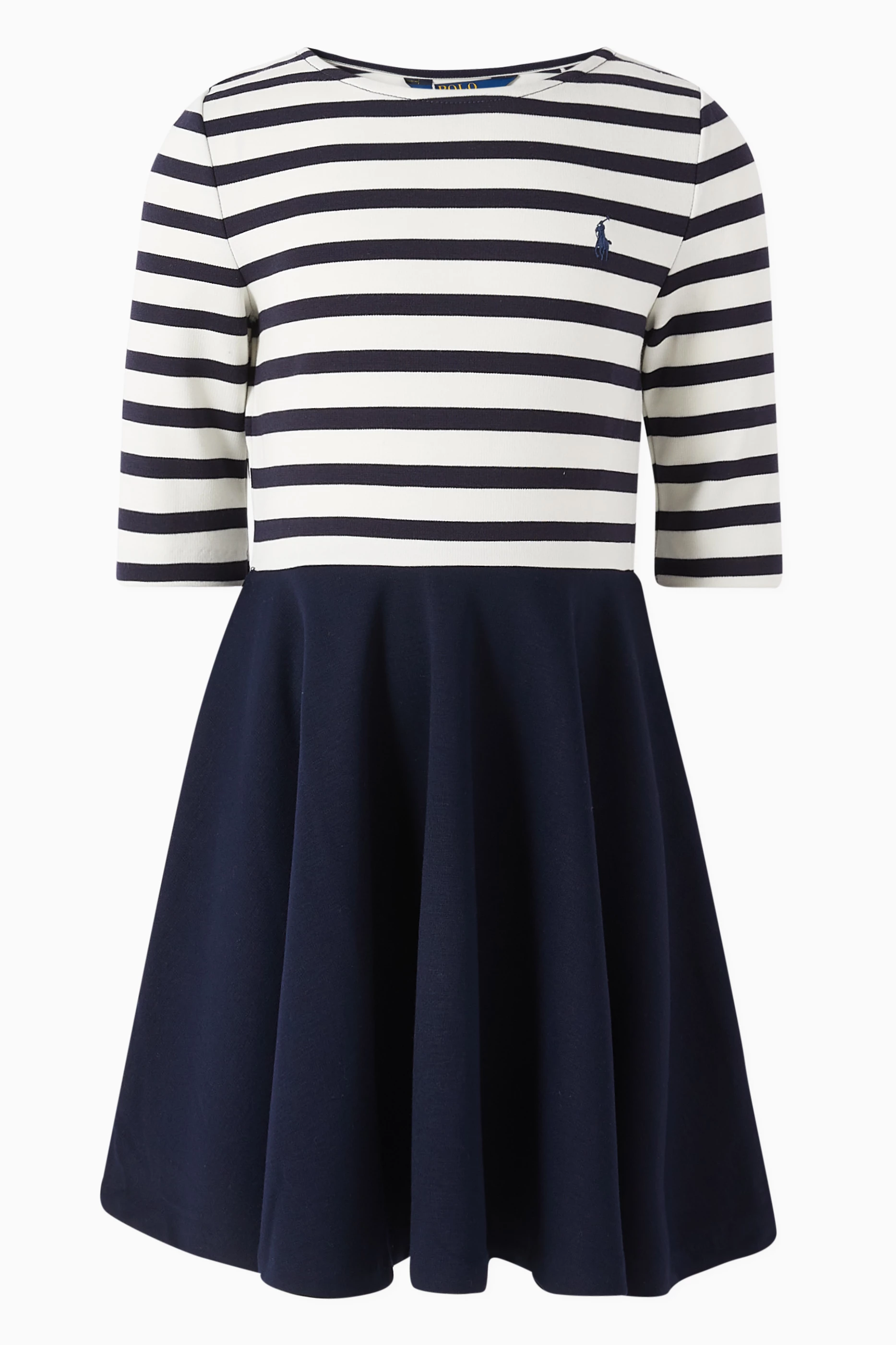 Ralph lauren striped ponte dress 2025