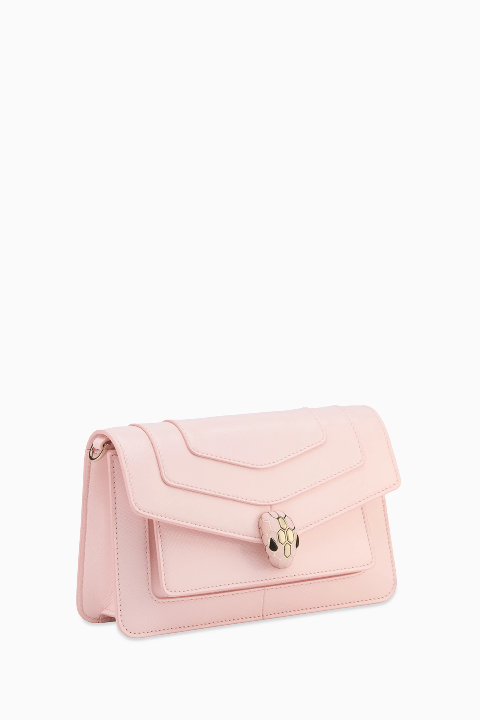 Buy BVLGARI Pink Small Serpenti Forever East West Shoulder Bag in Snakeskin Leather For Women Online Ounass Saudi