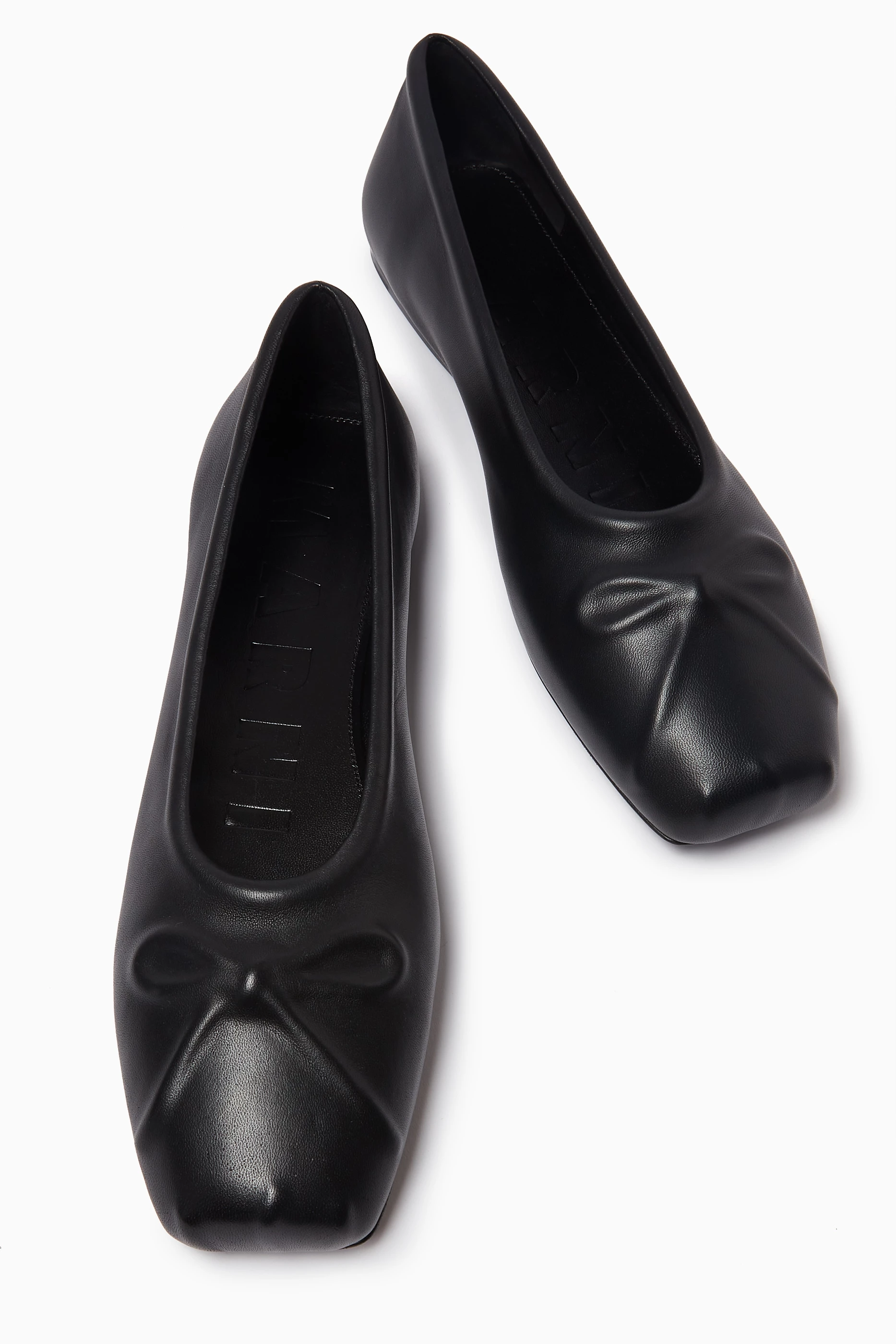 Buy Marni Black Little Bow Ballet Flats in Nappa For Women Online 