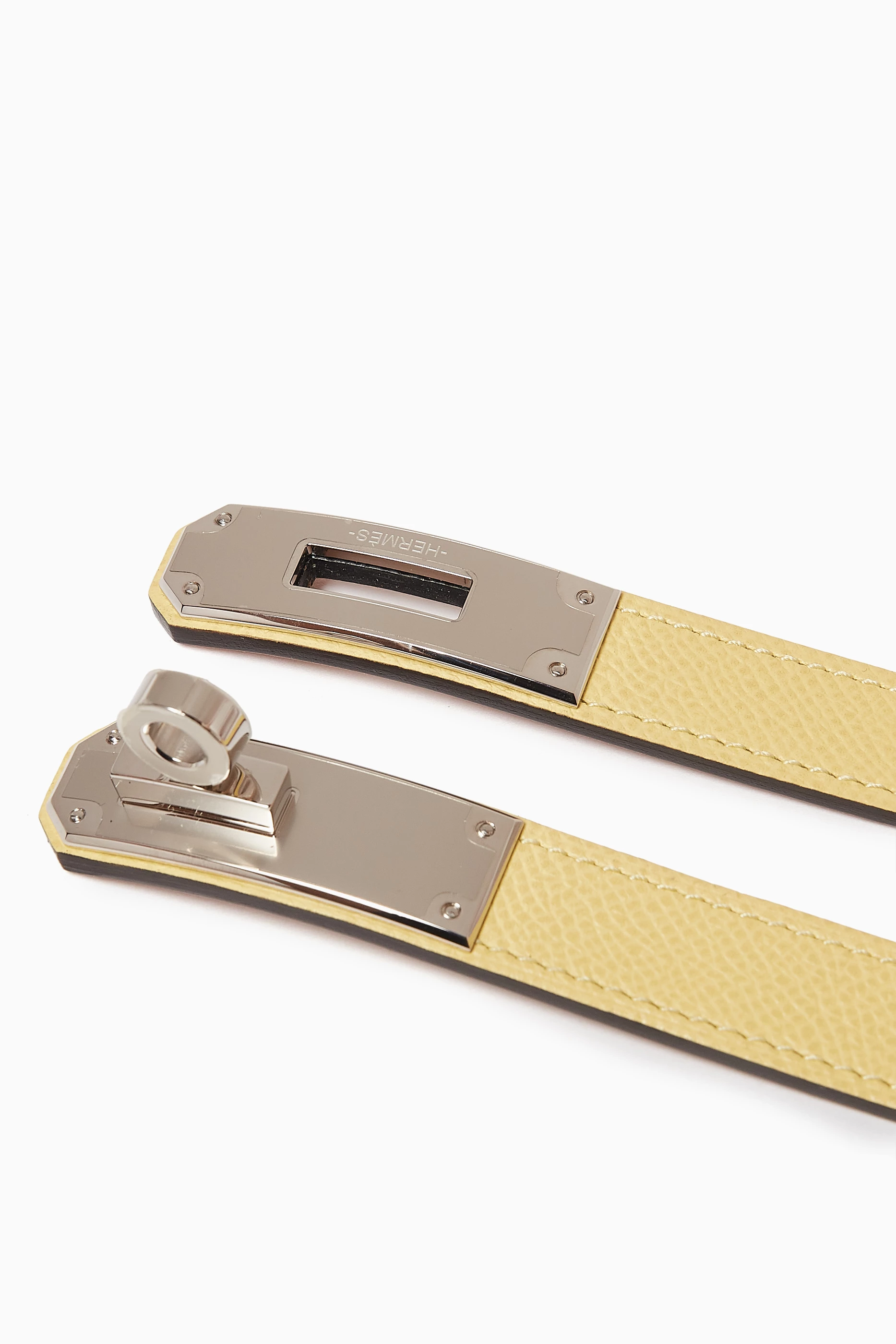 Buy Hermès Pre-Loved Yellow Unused Kelly Belt in Epsom Leather For