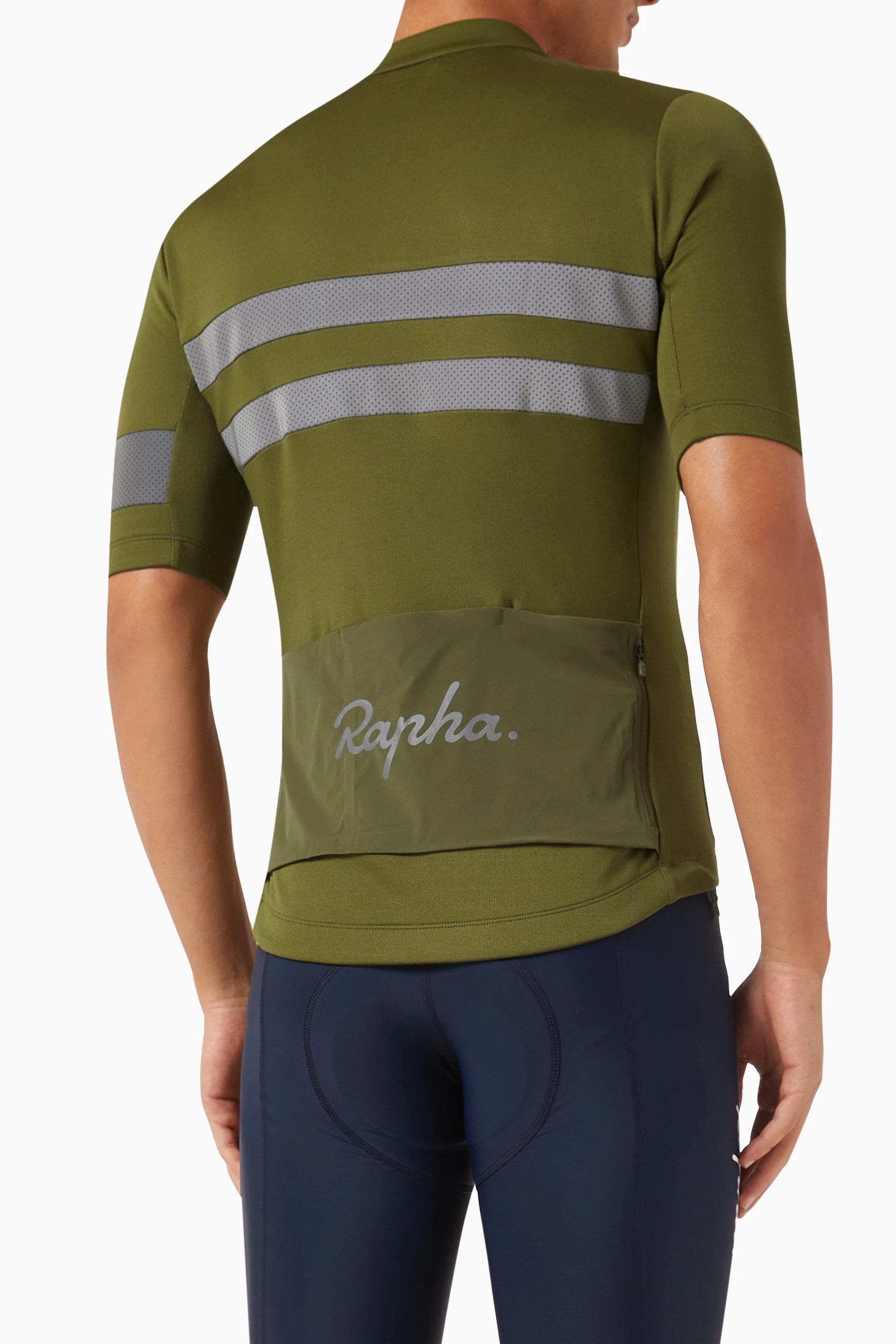 Buy Rapha Green Brevet Logo T-shirt in Jersey For Men Online