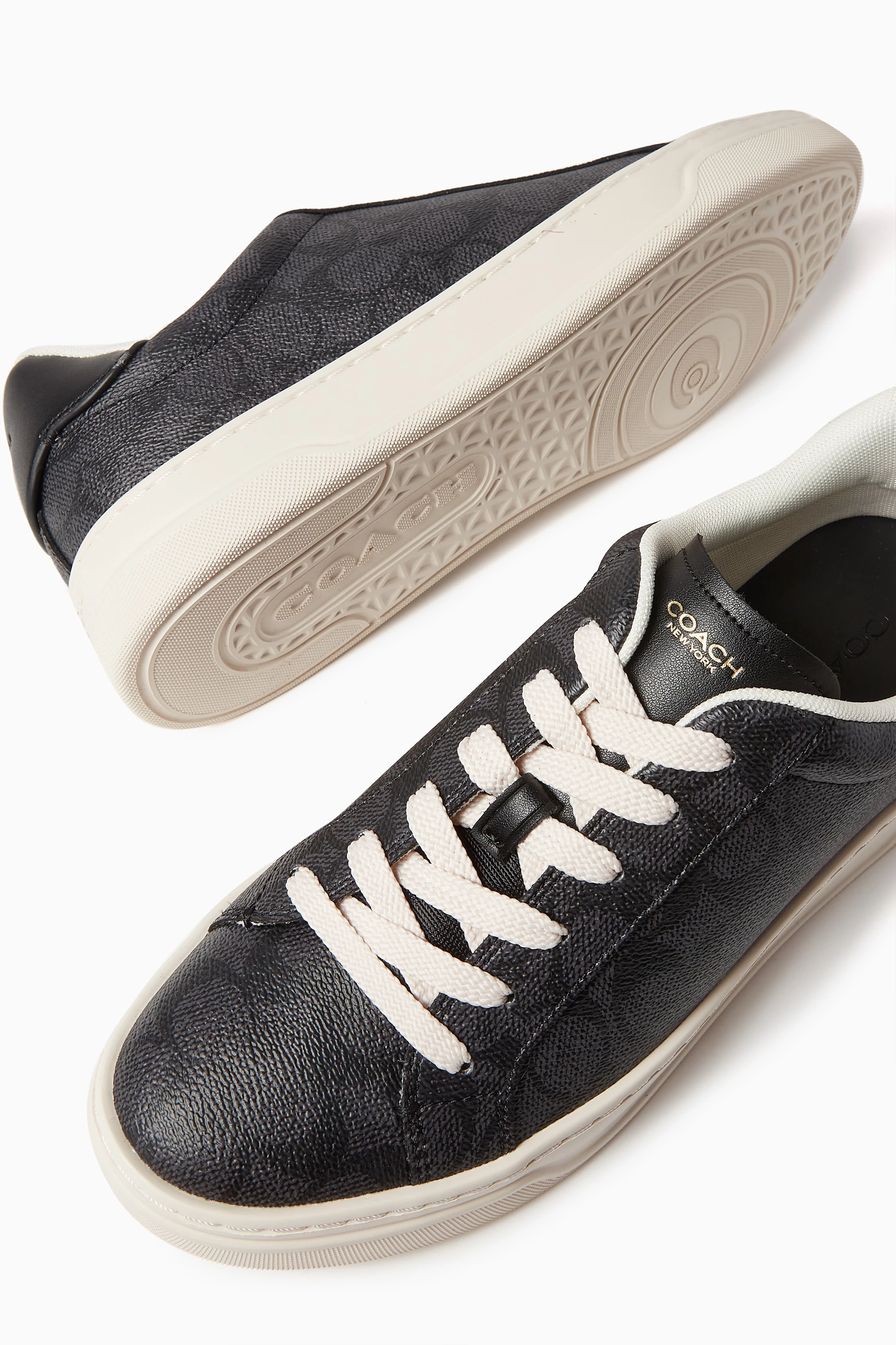 Buy Coach Black High Line Sneakers in Signature Canvas For Women Online Ounass Saudi