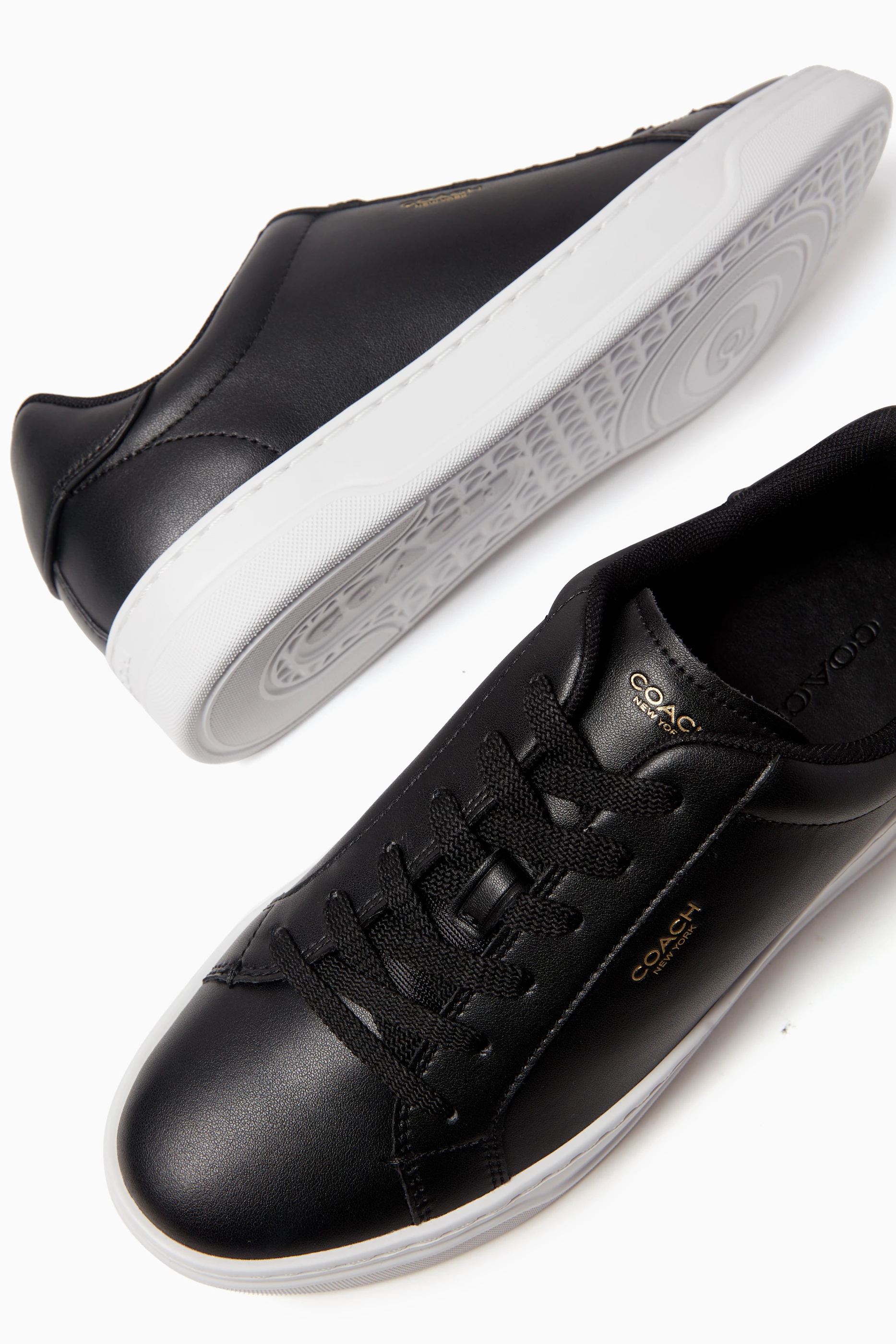Buy Coach Black High Line Sneakers in Leather For Women Online