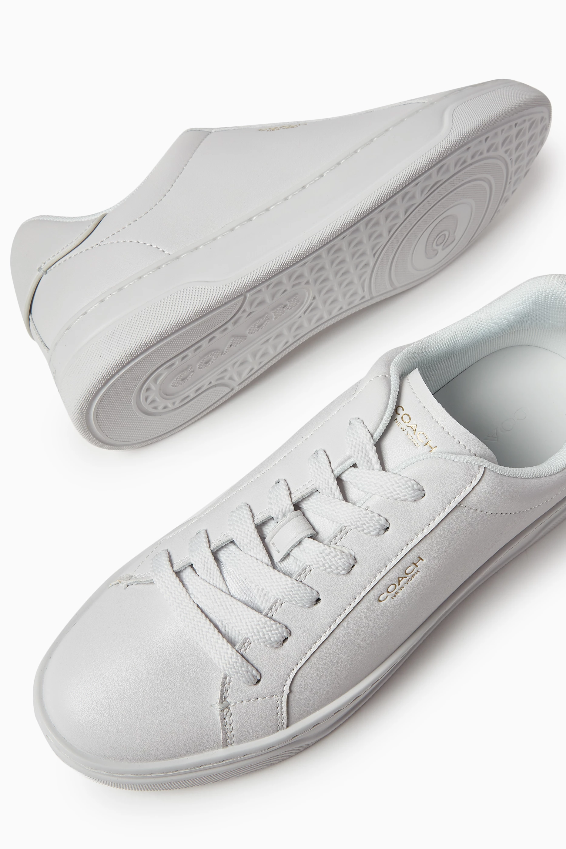 Buy Coach White High Line Sneakers in Leather For Women Online Ounass Saudi