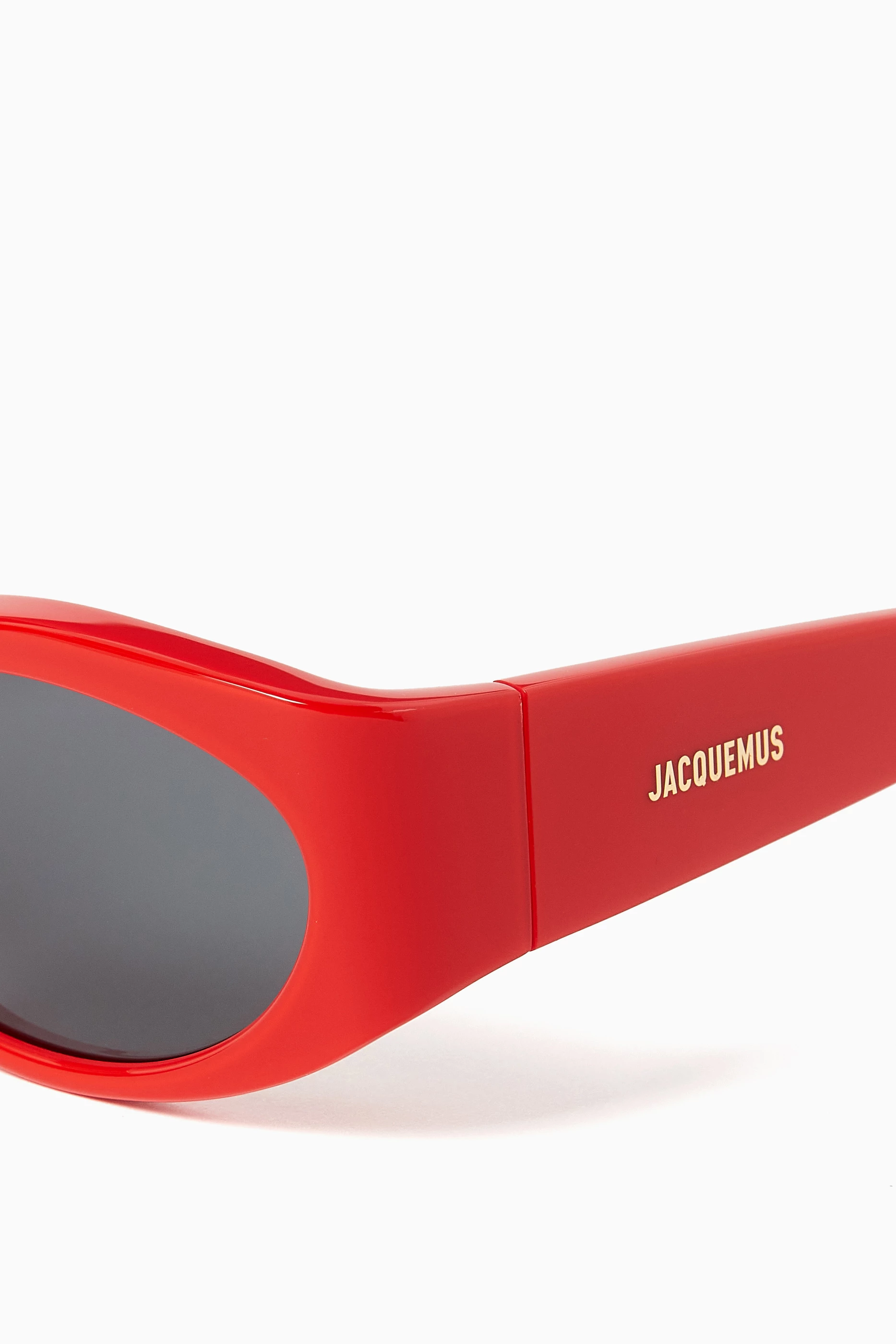 Jacquemus Red OVALO Cat-Eye Sunglasses Jacquemus Les Lunettes Gala oval sunglasses Jacquemus main image 2