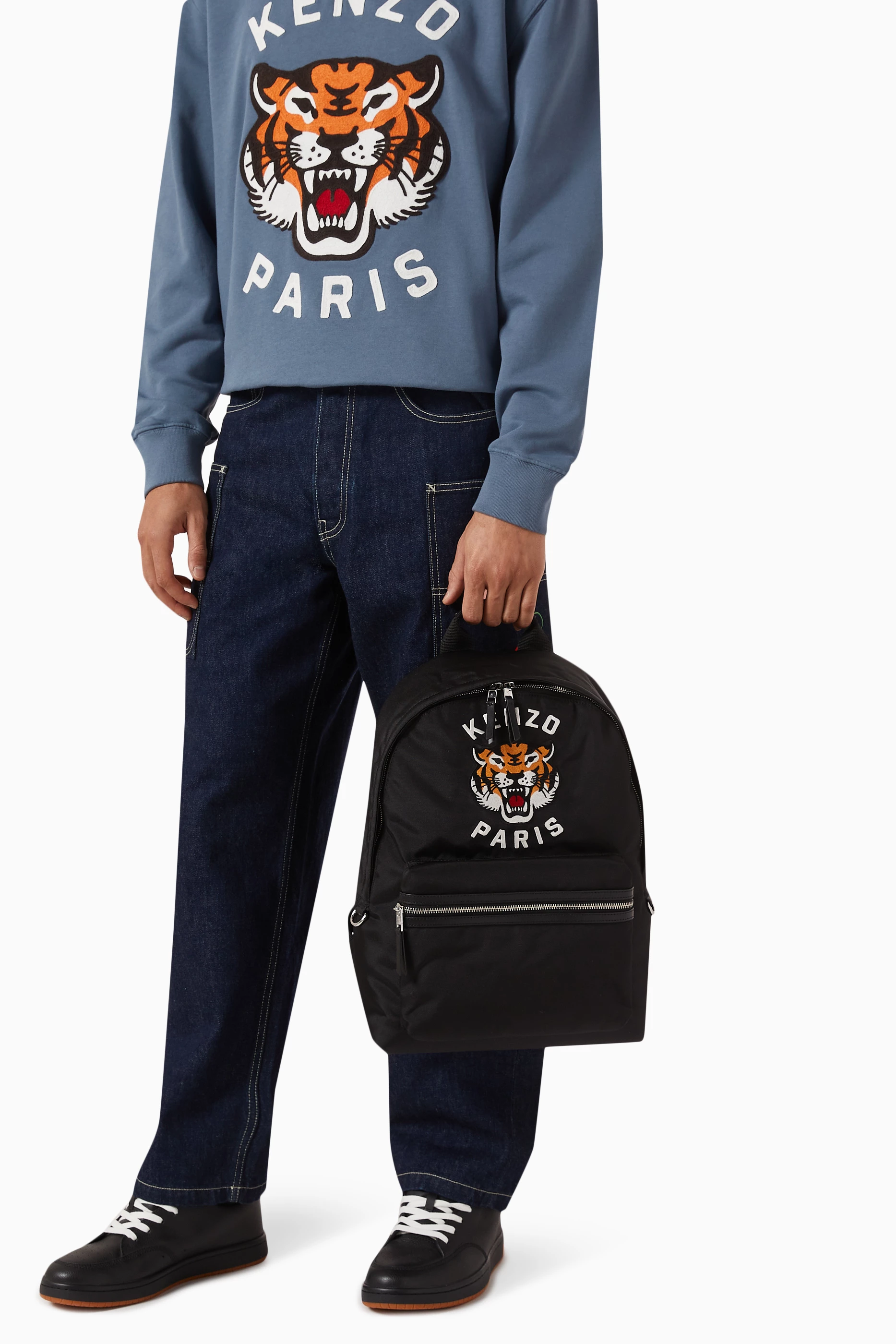 Buy KENZO Black KENZO Varsity Embroidered Backpack For Men Online Ounass Saudi