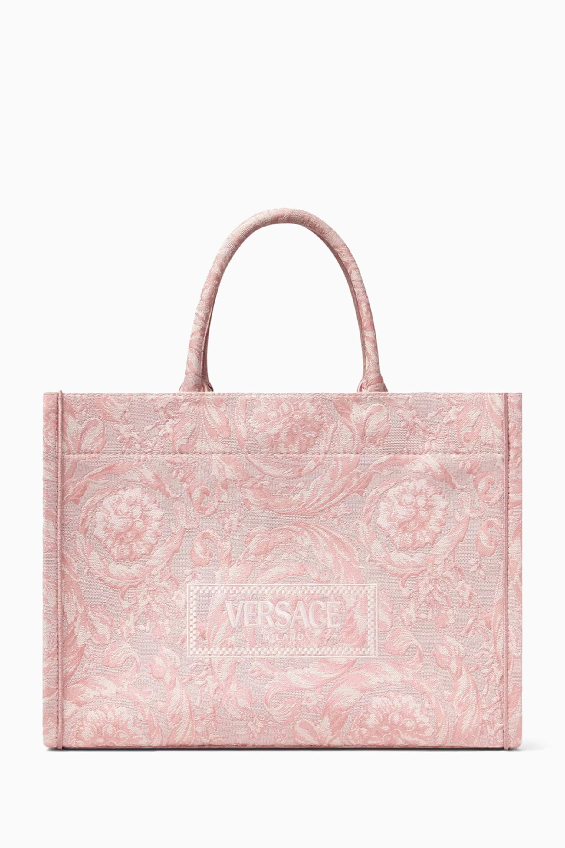 【 VERSACE 】バロッコ Athena アテナ トートバッグ (ピンク) 90_1011564-