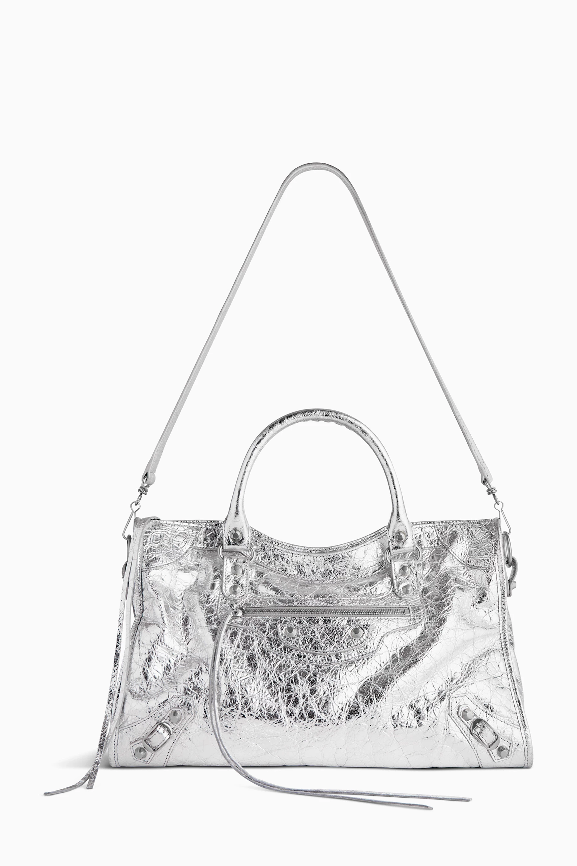 Buy Balenciaga Silver Medium Le City Bag in Arena Lambskin For Women Online Ounass Saudi