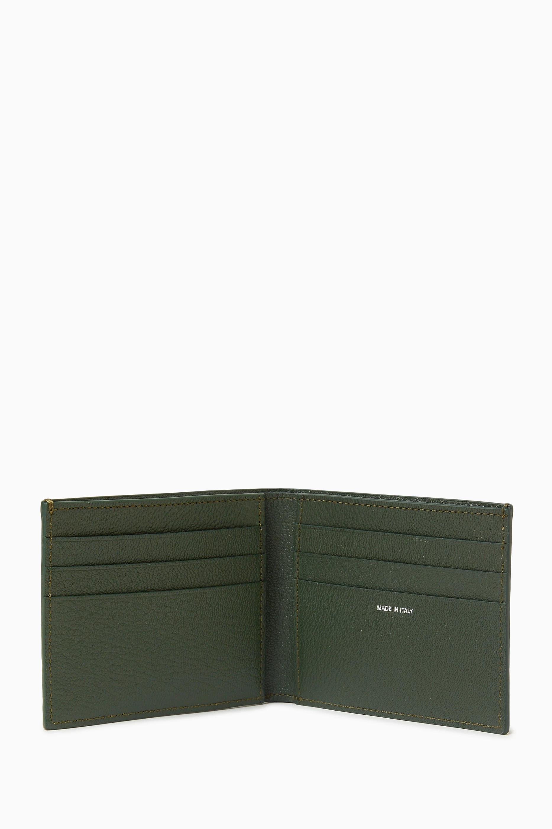 小物 Paul Smith Compact Wallet Green Leather Buy Paul Smith Green Compact Bifold Wallet in Leather For Men