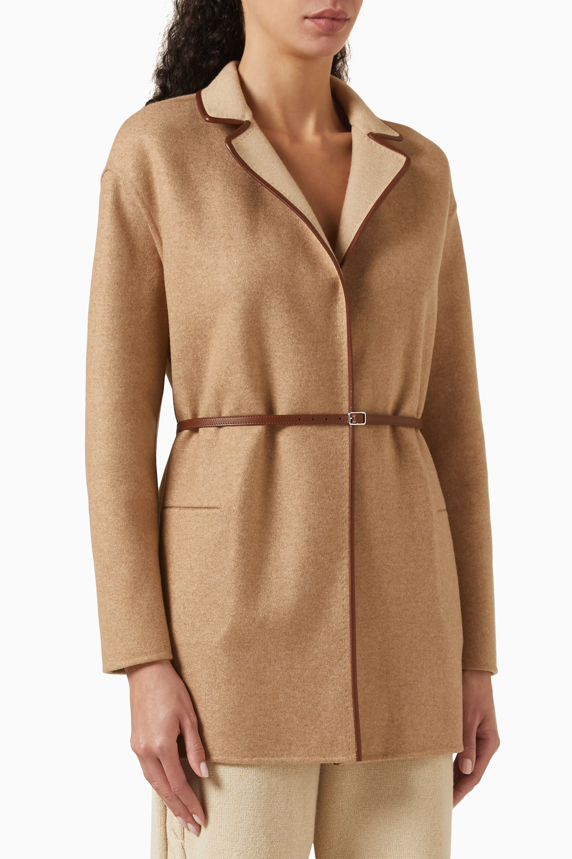 Buy Loro Piana Neutral Jimi Reversible Jacket in Baby Cashmere For