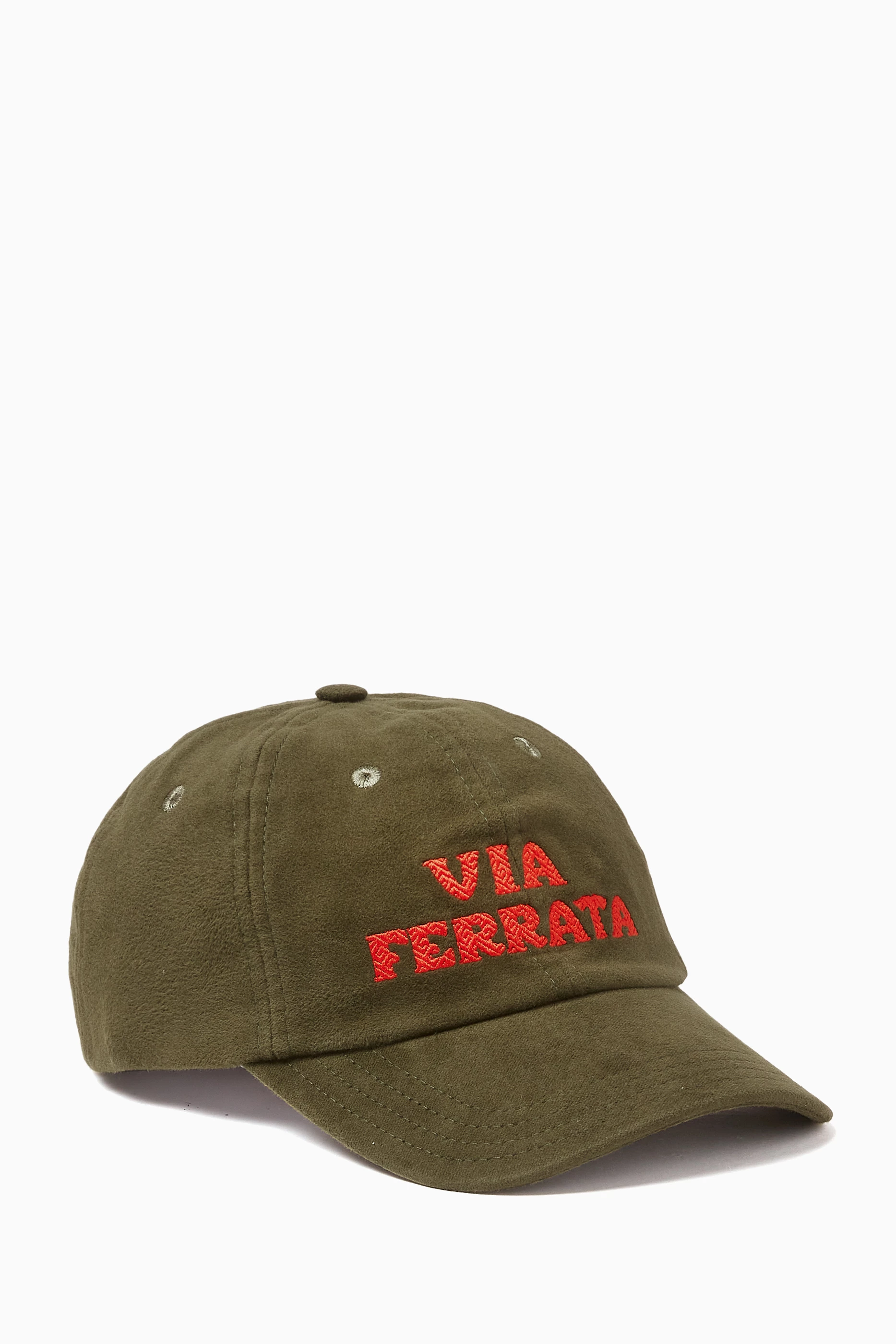 Buy Drakes Green Via Ferrata Baseball Cap in Moleskin Cotton For