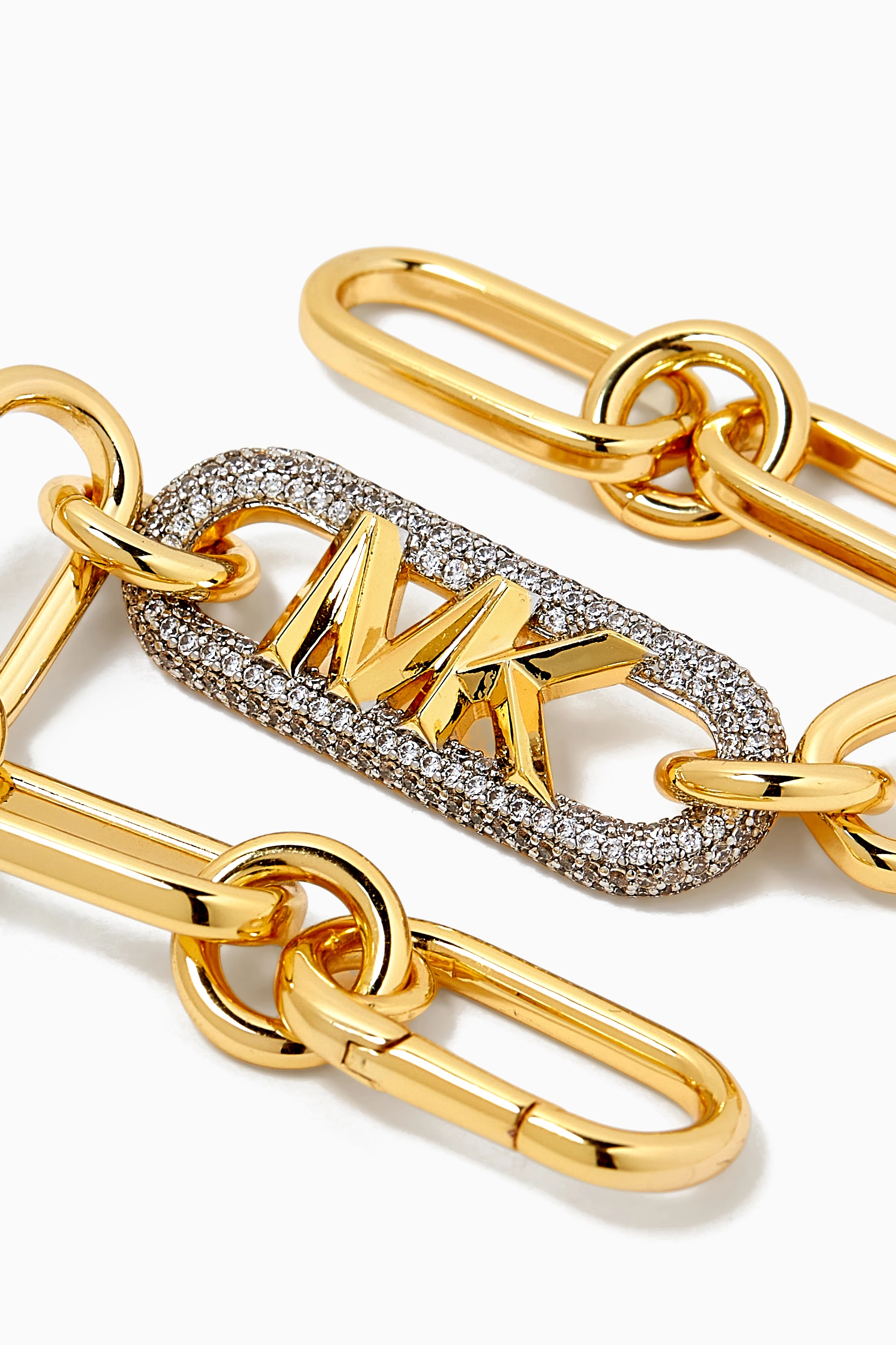 Buy Michael Kors Gold Empire Link Chain Bracelet in 14kt Gold plated Brass For Women Online Ounass Saudi