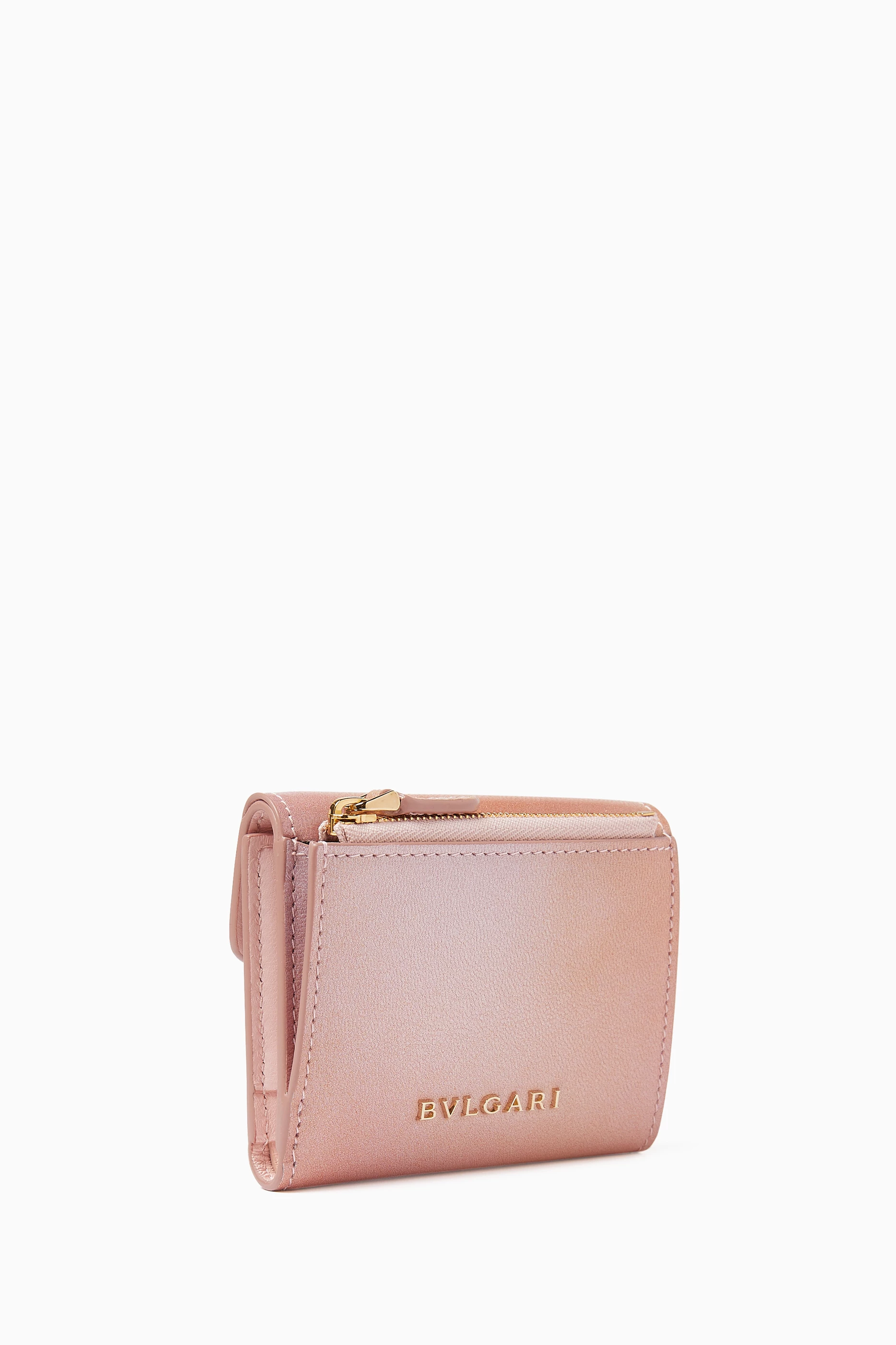 Buy BVLGARI Pink Serpenti Forever Compact Wallet in Leather For Women Online Ounass Saudi