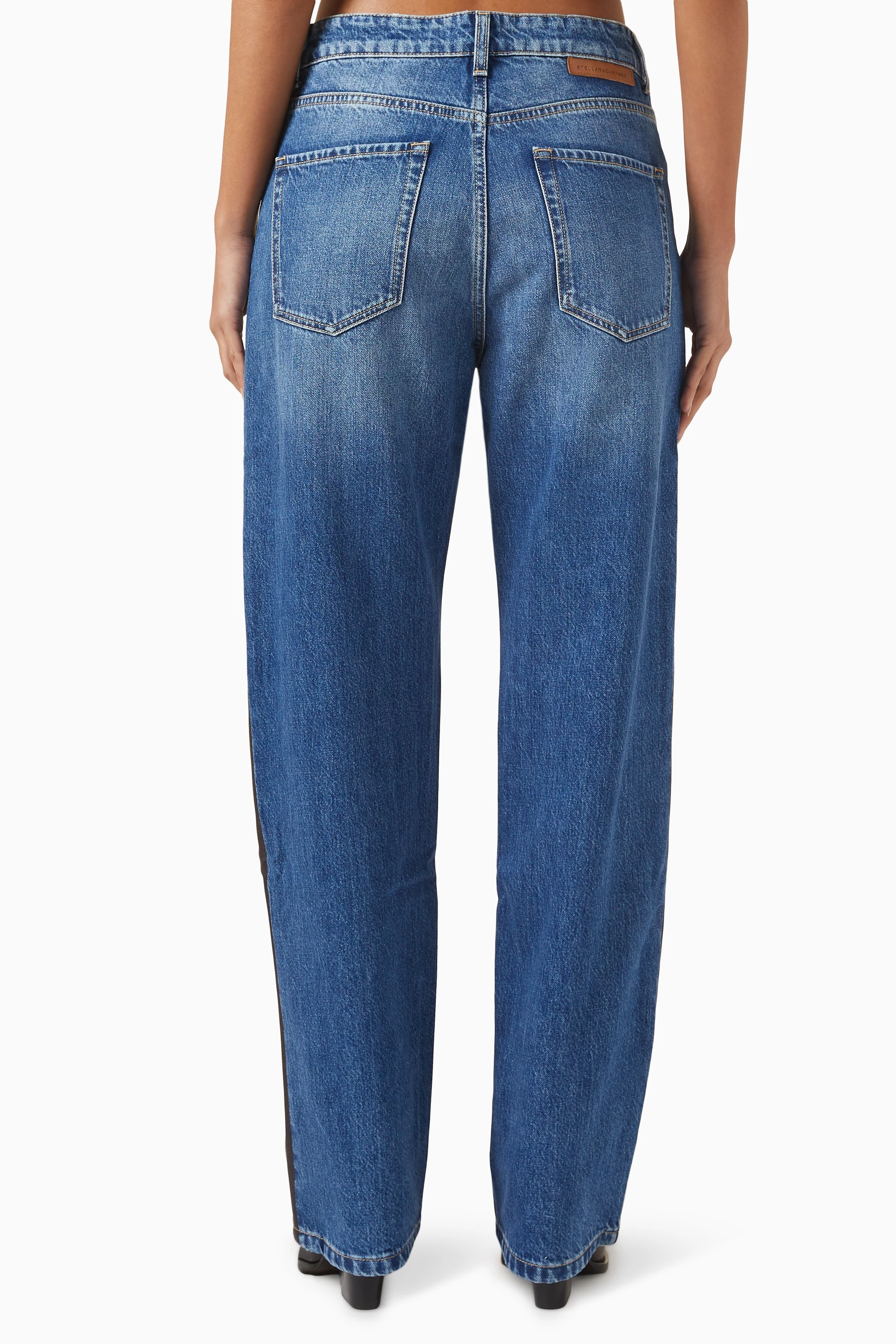 【24SS NEW】Stella McCartney / Chaps High-Rise ジーンズ Stella McCartney Studded Chaps Mid-Rise Jeans | Saks Fifth