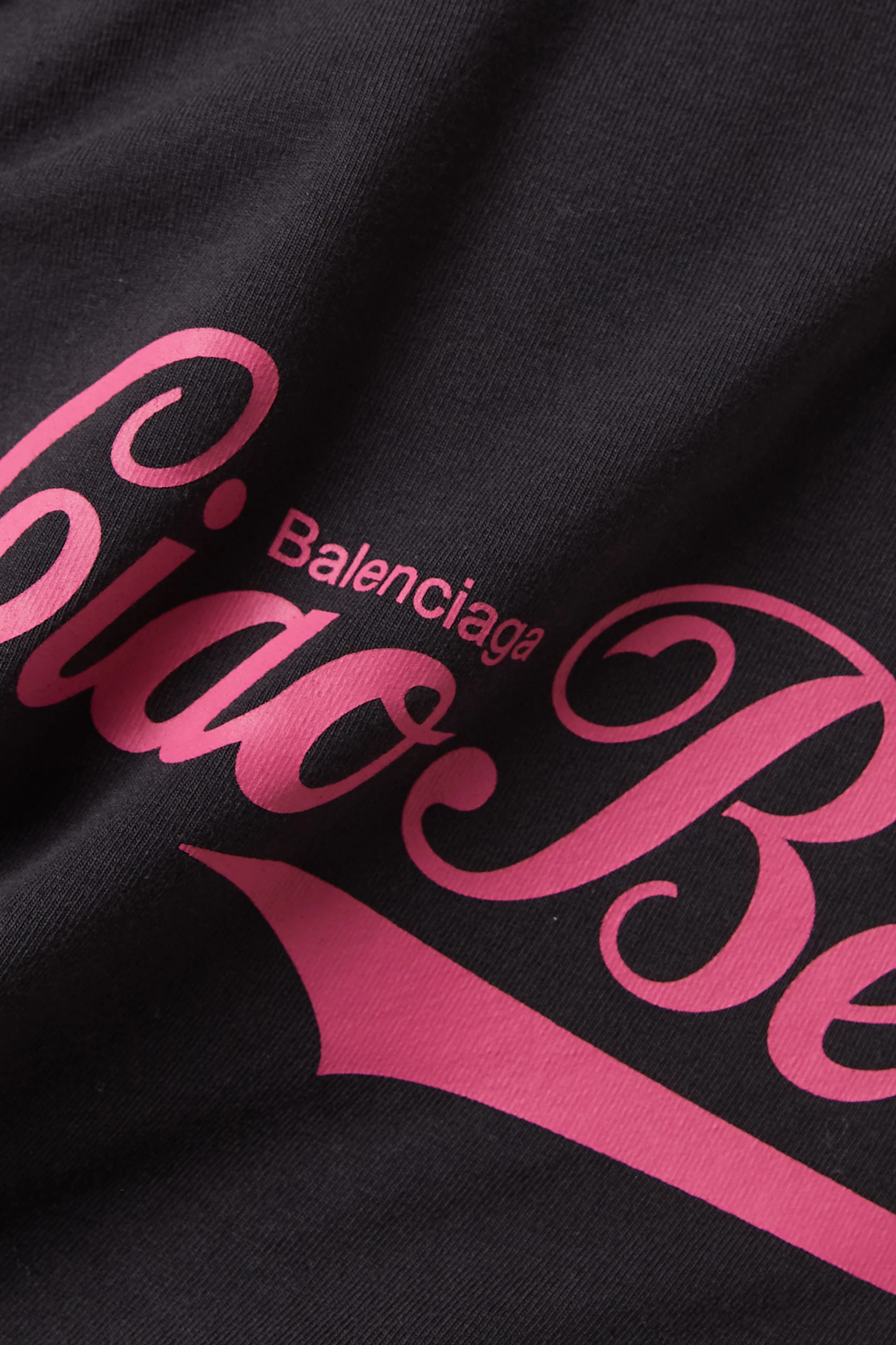 Buy Balenciaga Black Ciao Bello Shrunk T-shirt in Cotton For