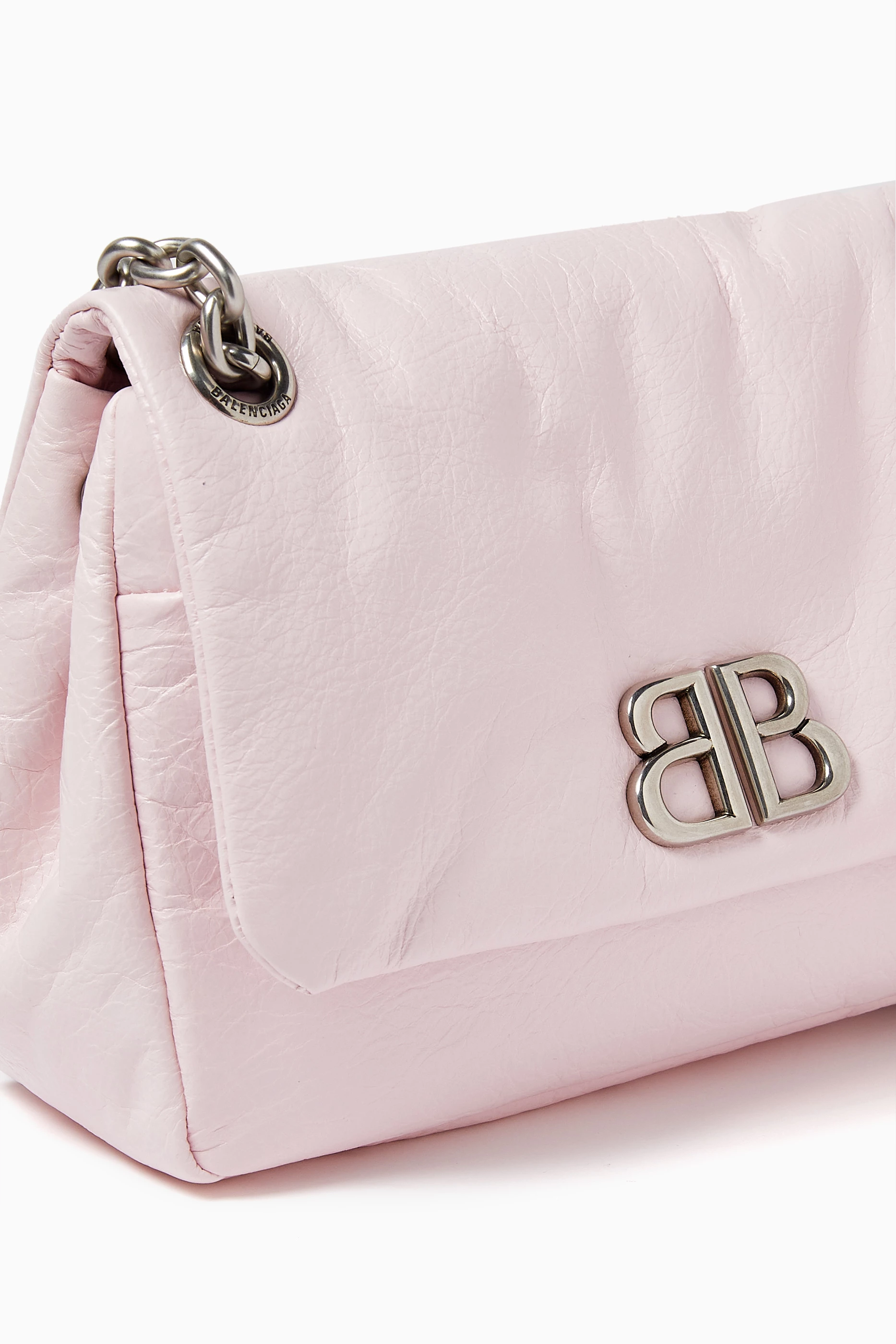 BALENCIAGA Monaco ミニ バッグ ピンク Monaco Mini leather shoulder bag in pink - Balenciaga
