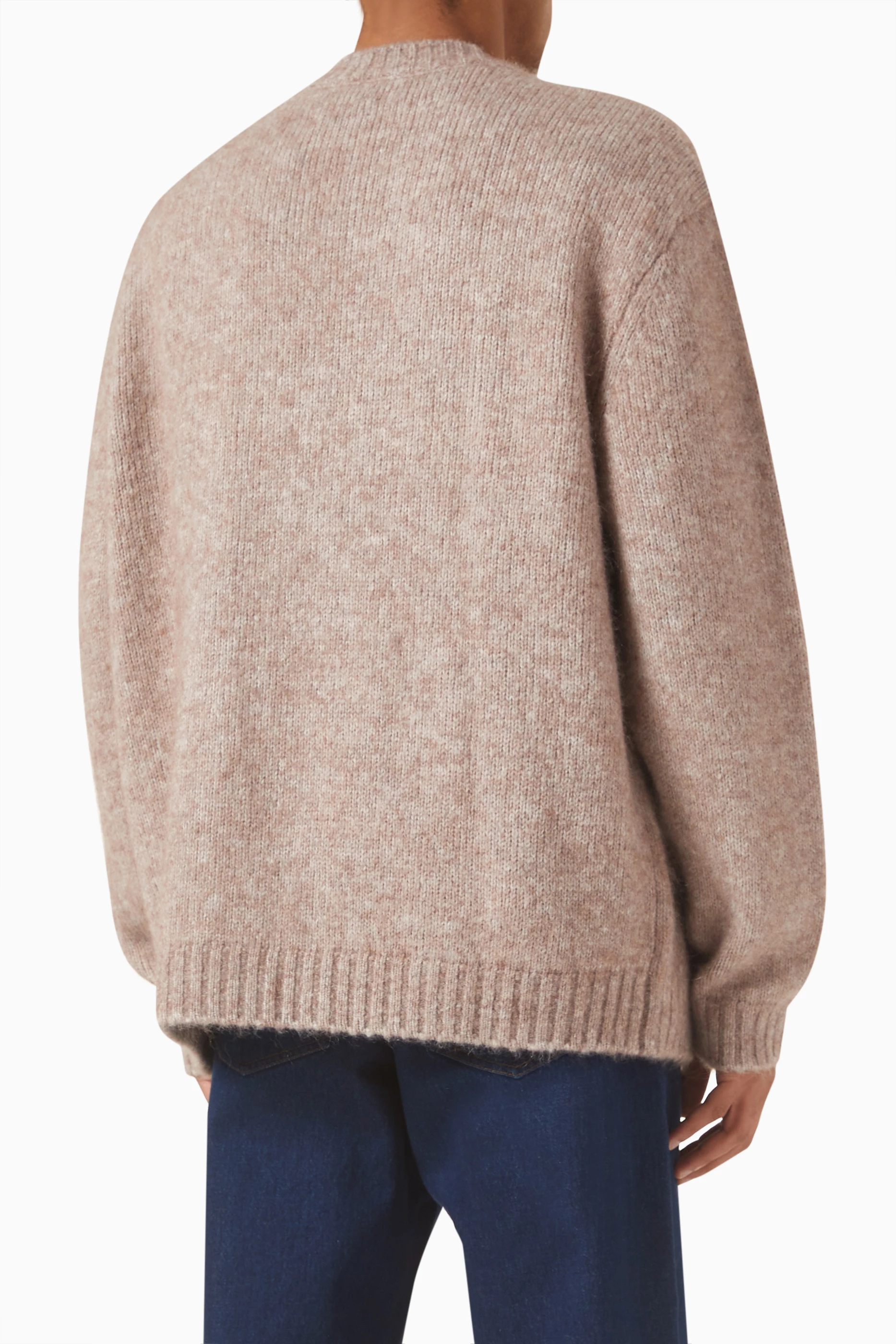 Buy Saturdays NYC Neutral Michael Shaggy Cardigan in Wool