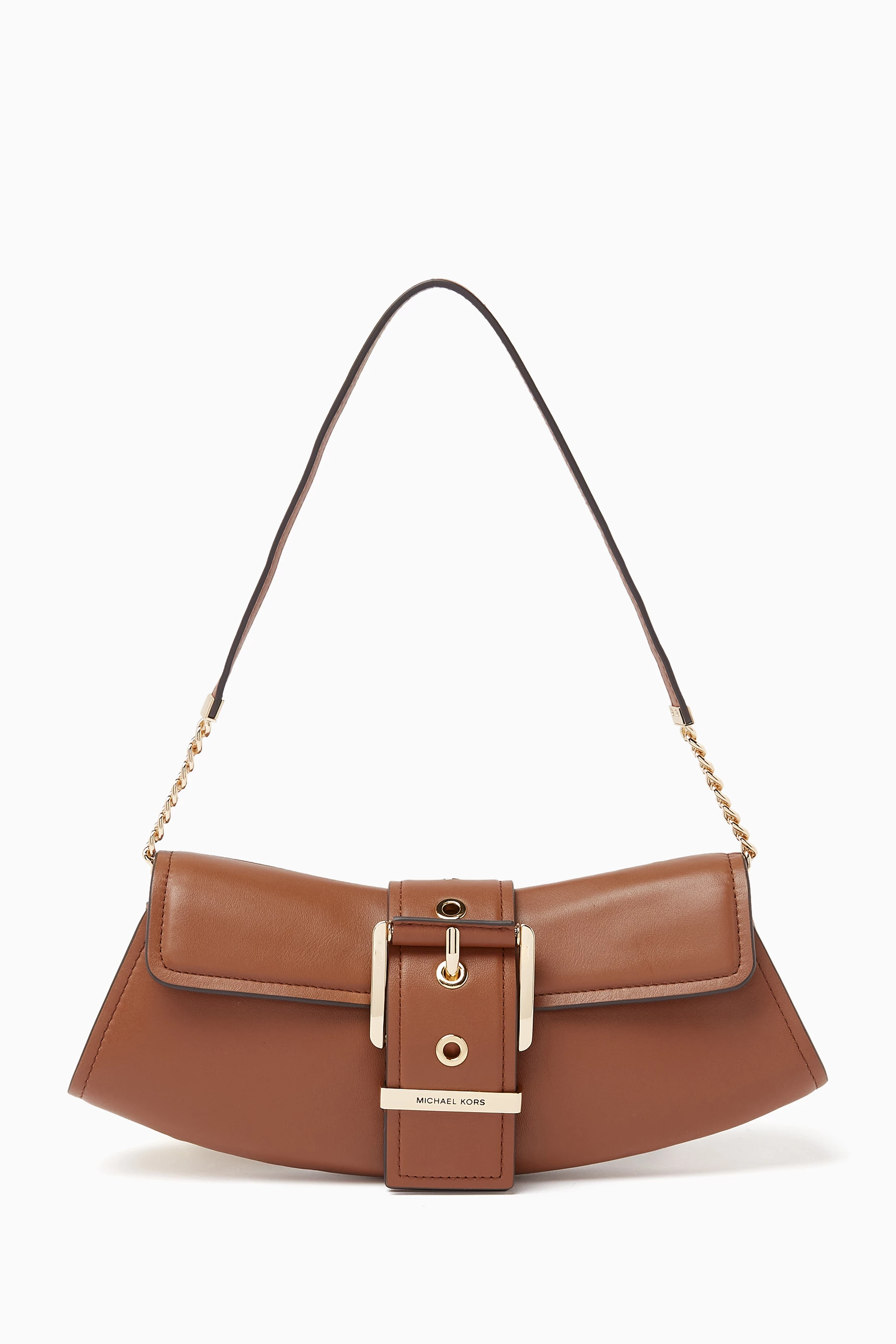 Buy Michael Kors Brown Small Colby Convertible Clutch in Leather For Women Online Ounass Saudi
