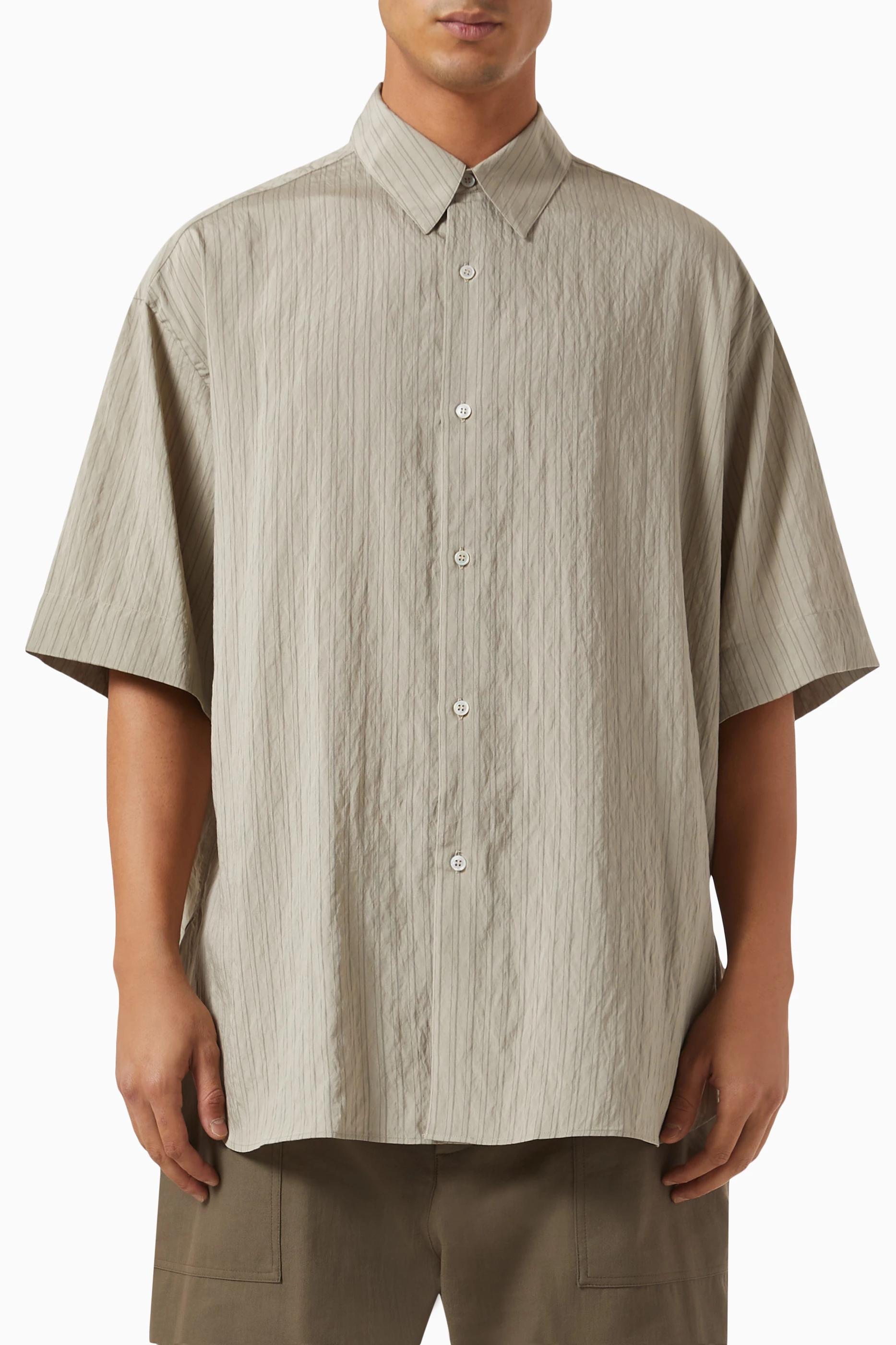 Buy Studio Nicholson Neutral Sorono Oversized Shirt For Men