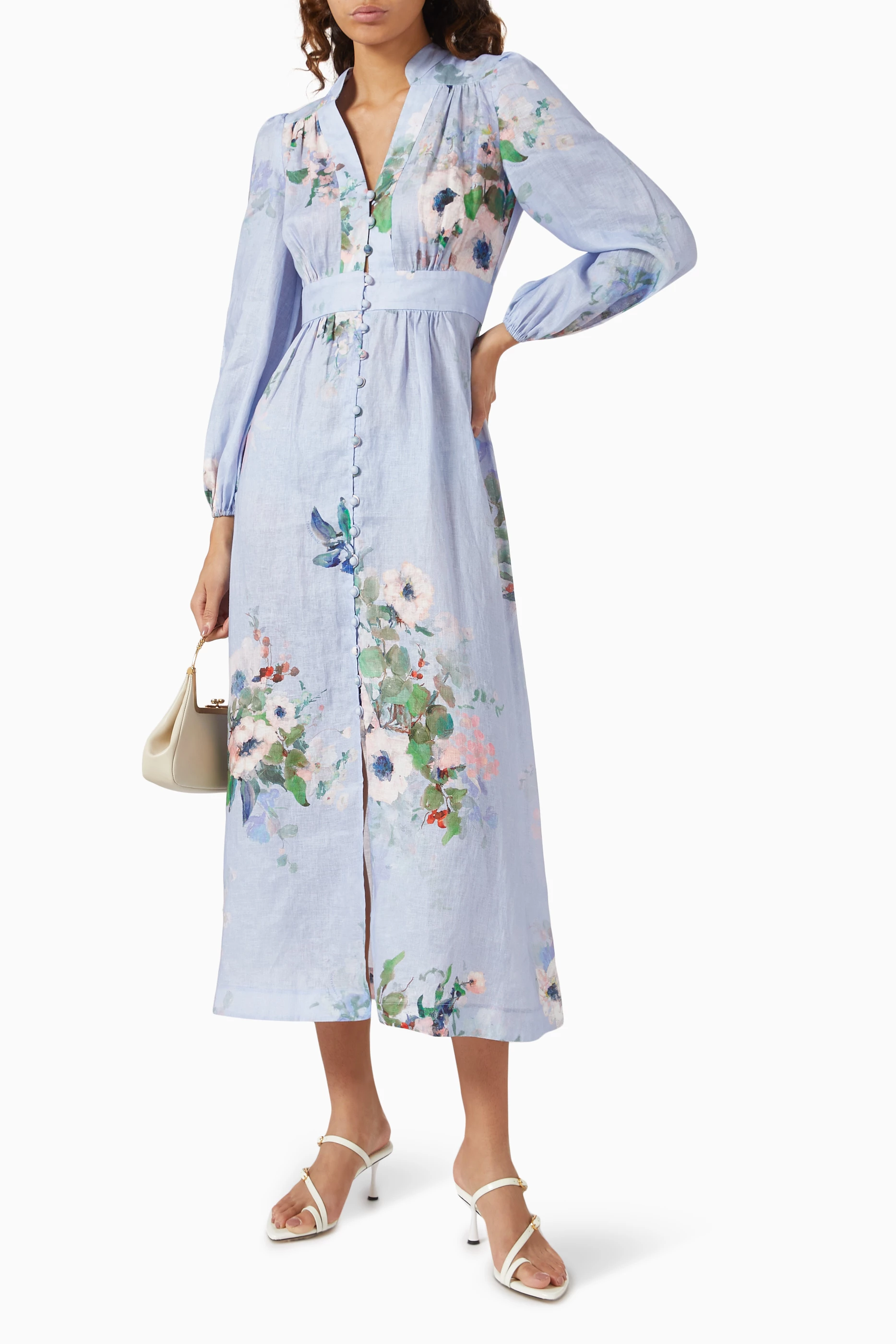 knee length dresses for ladies Everley Plunge Midi Dress