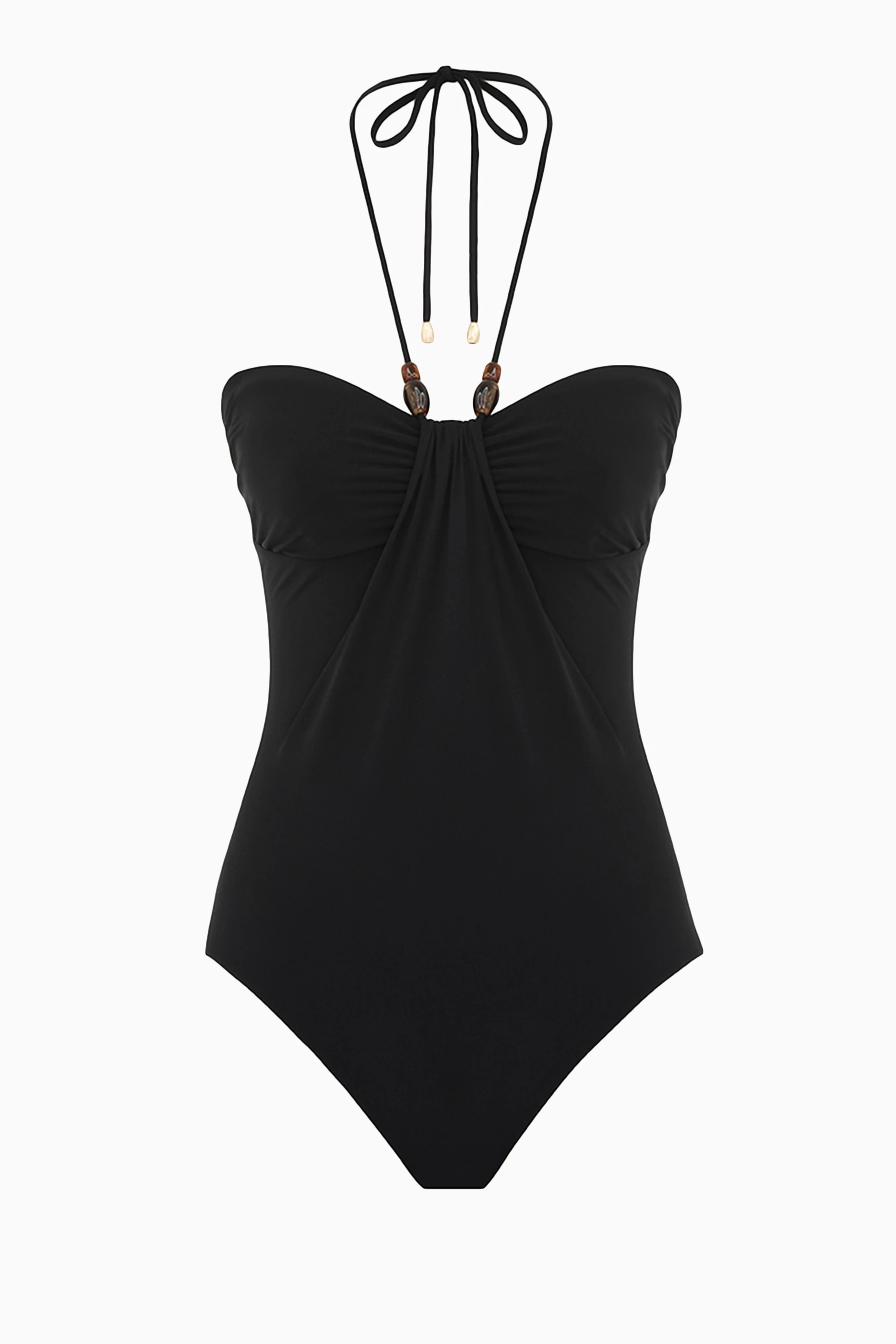 Buy Zimmermann Black Wylie Halter One-piece Swimsuit in