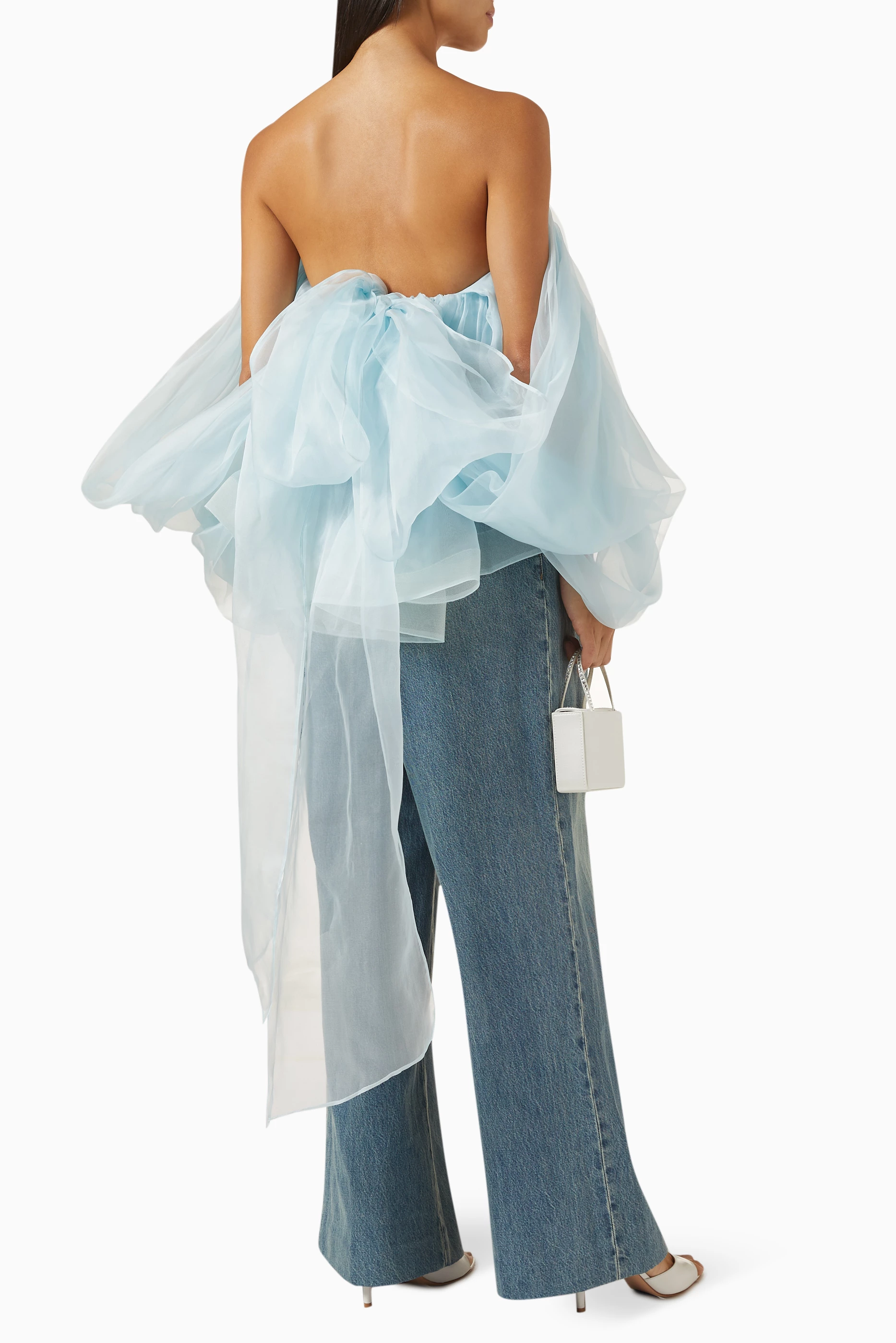 【送料&関税込】Zimmermann Pastel Light Blue Organza Crush L Zimmermann Crush Floral Scalloped Shift Dress | Saks Fifth