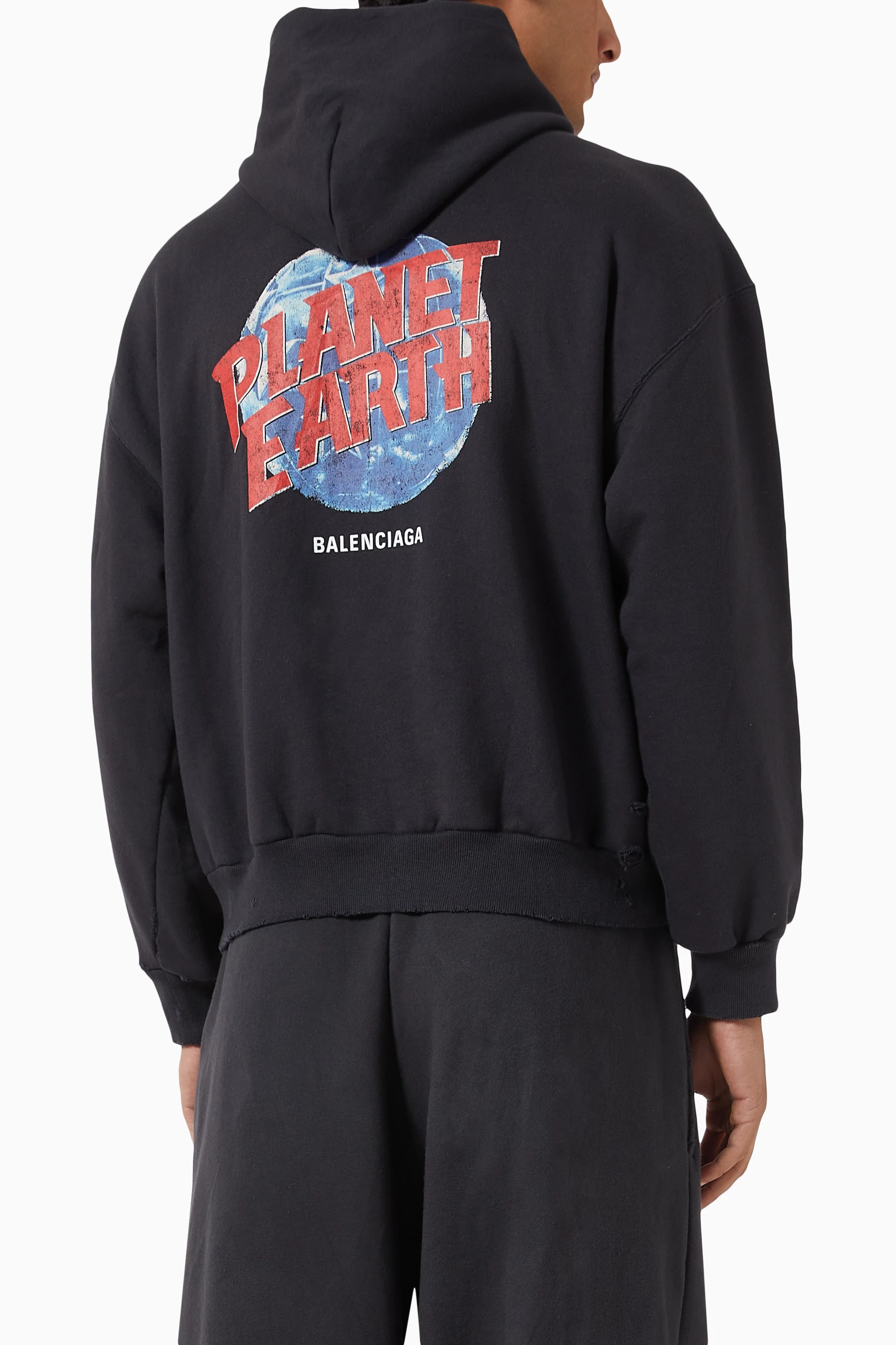 ●送料込●BALENCIAGA● Planet Earth Zip-up フーディ Balenciaga Planet Earth Zip-Up Hoodie Regular Fit | Saks
