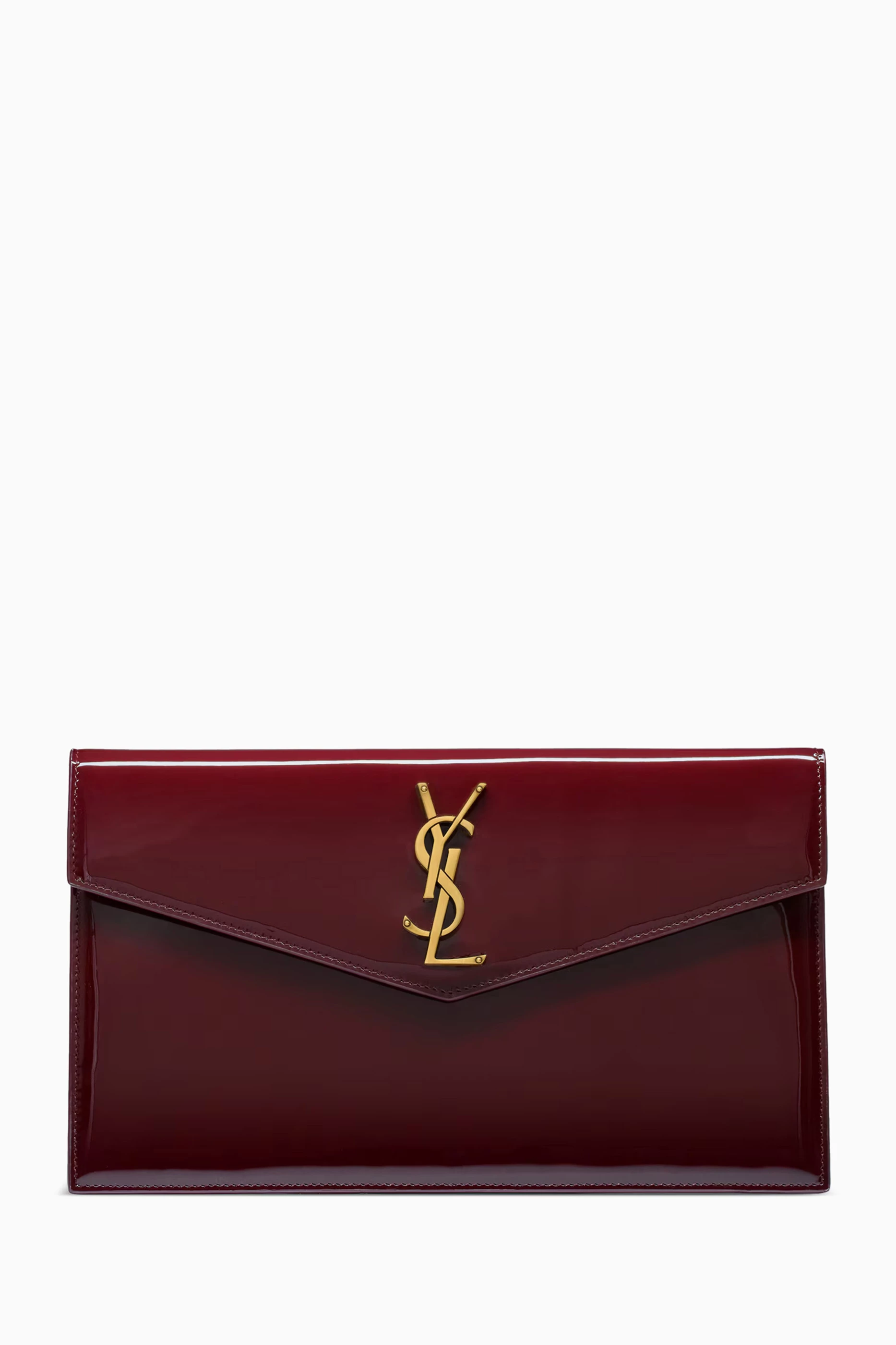 Ysl burgundy clutch outlet