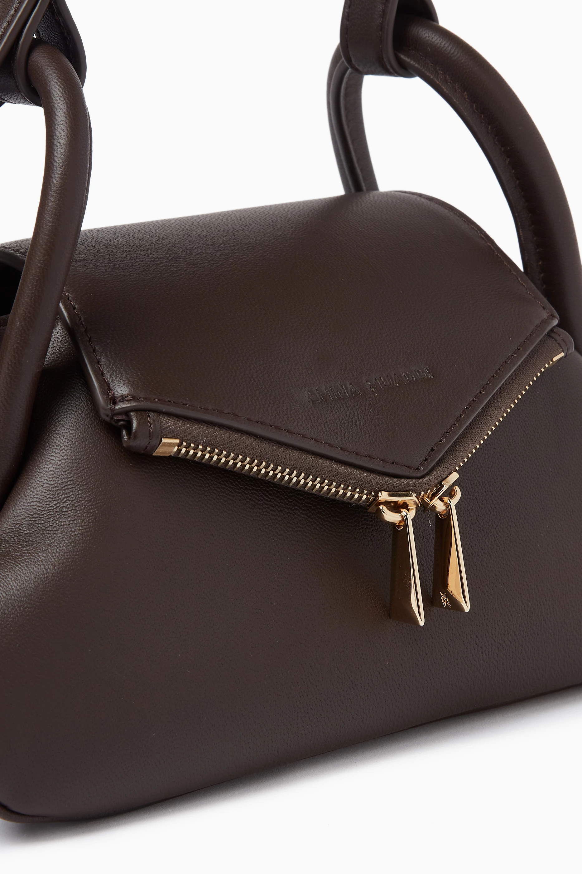 ショルダーバッグ・ポシェット AMINA MUADDI Women Bags GEMINI JUMBO COSIL BROWN Gemini Shoulder Bag Latte Nappa