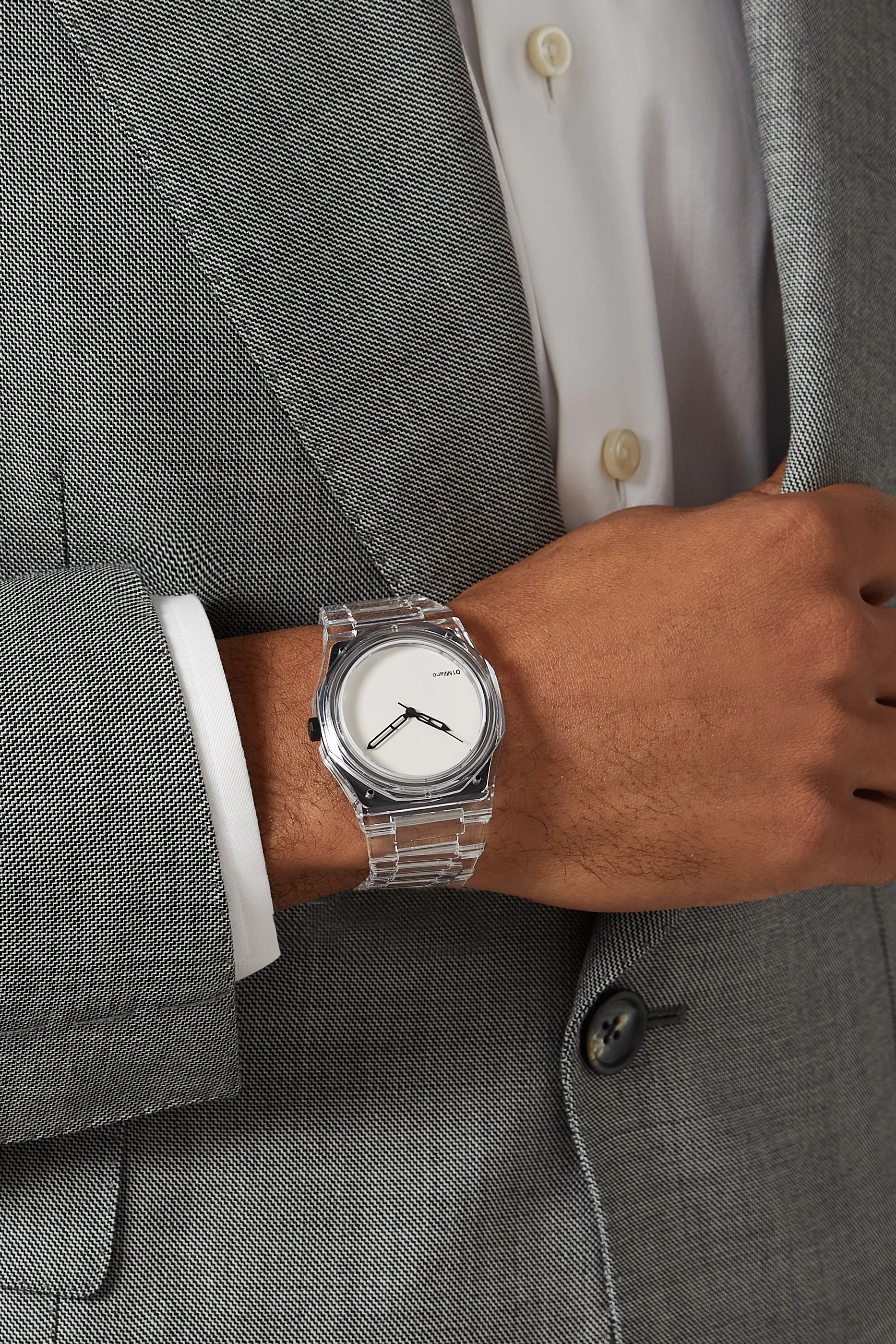 Buy D1 Milano White Nylon Quartz Watch, 39mm For Men Online