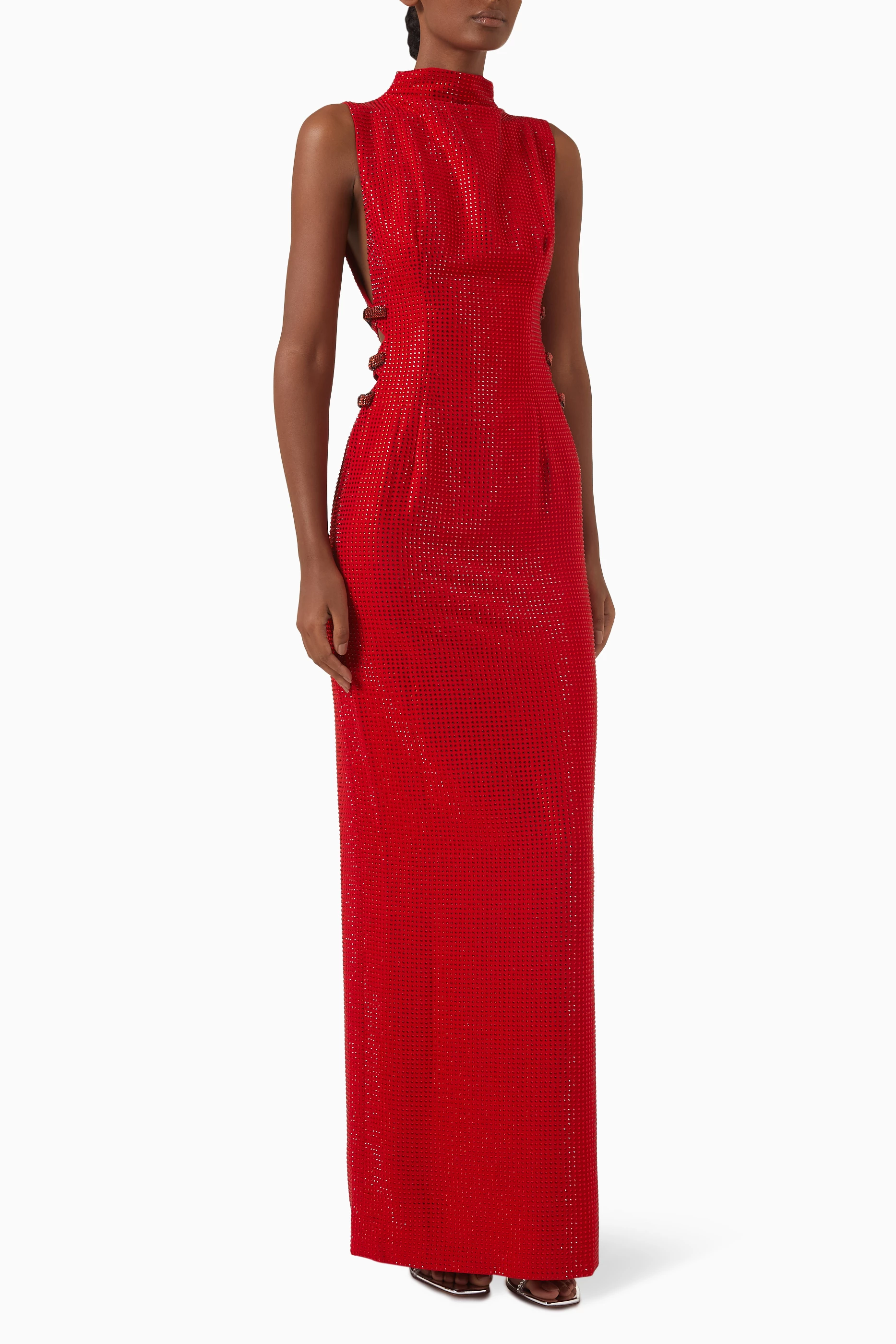 関税込【Self-portrait】ailored crepe maxi dress SELF-PORTRAIT - Tailored Crepe Maxi Dress Self-Portrait