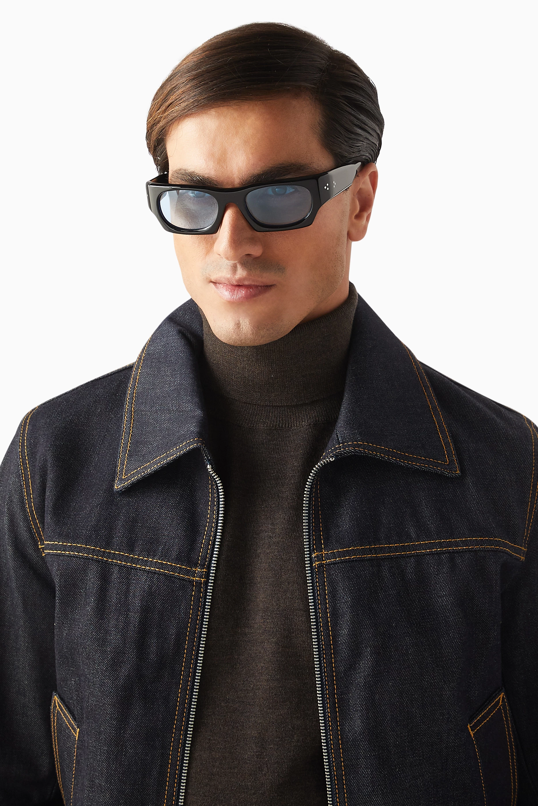 Buy Port Tanger Blue Kerewan Rectangle Sunglasses in Acetate For