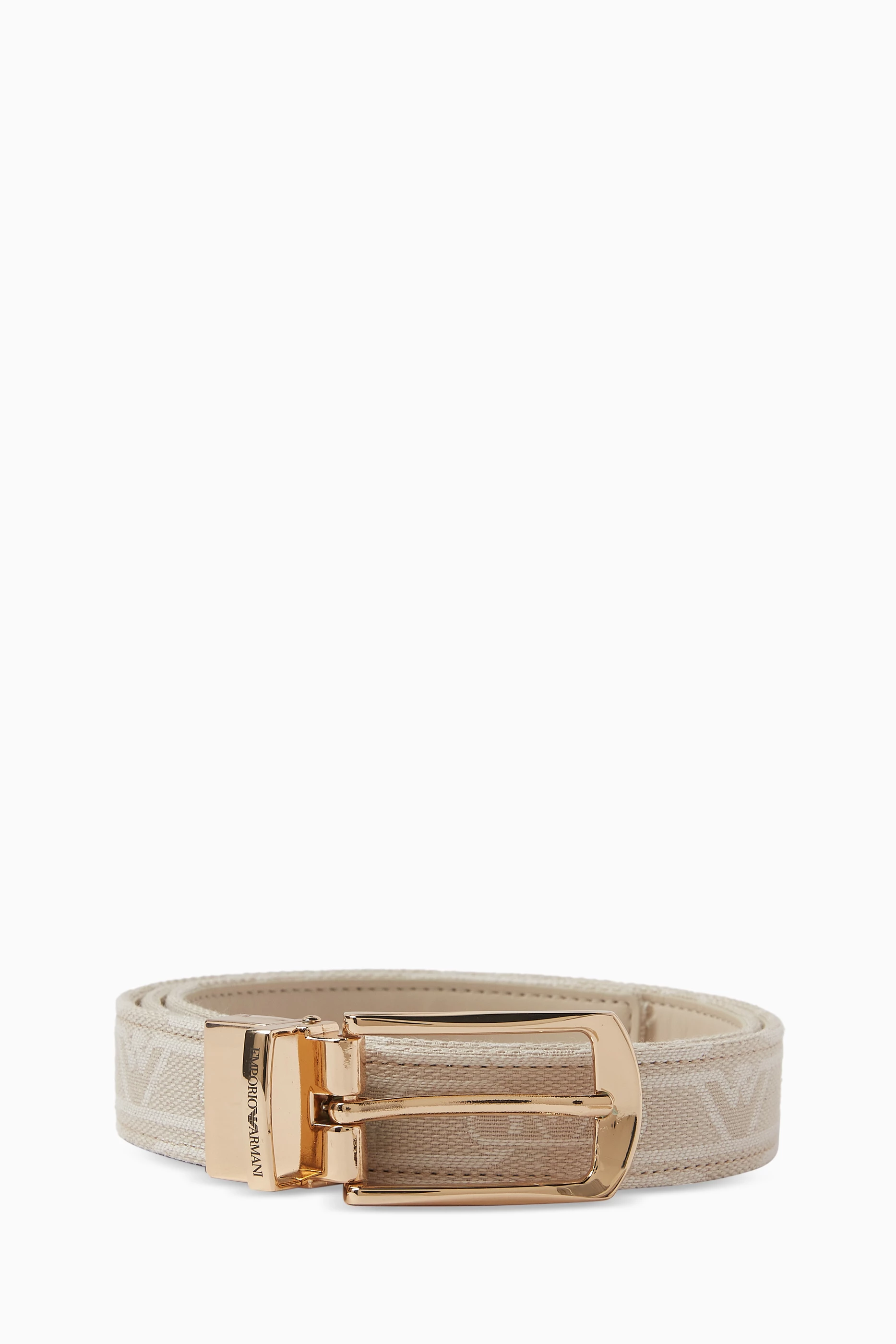 Buy Emporio Armani Neutral EA Classic Buckle Reversible Belt 