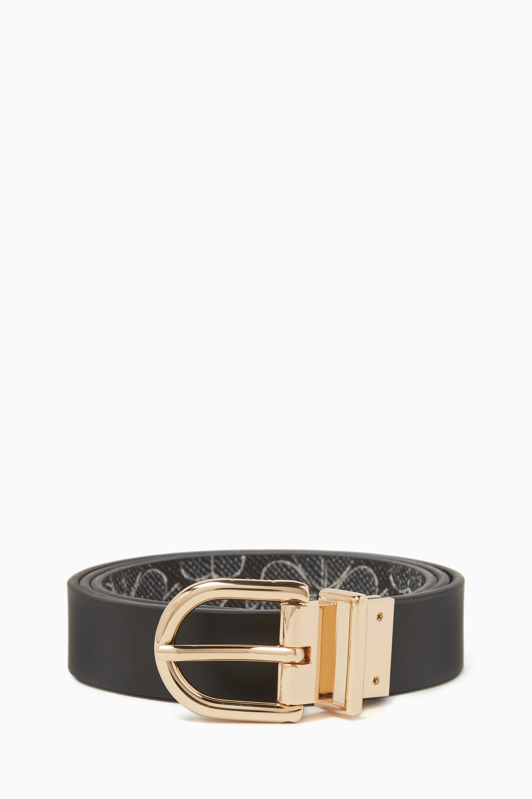 Kate Spade New York Black Genuine Leather Reversible Belt with Gold Buckle NWT kate spade new york REVERSIBLE - Belt - black - Zalando.co.uk main image 3