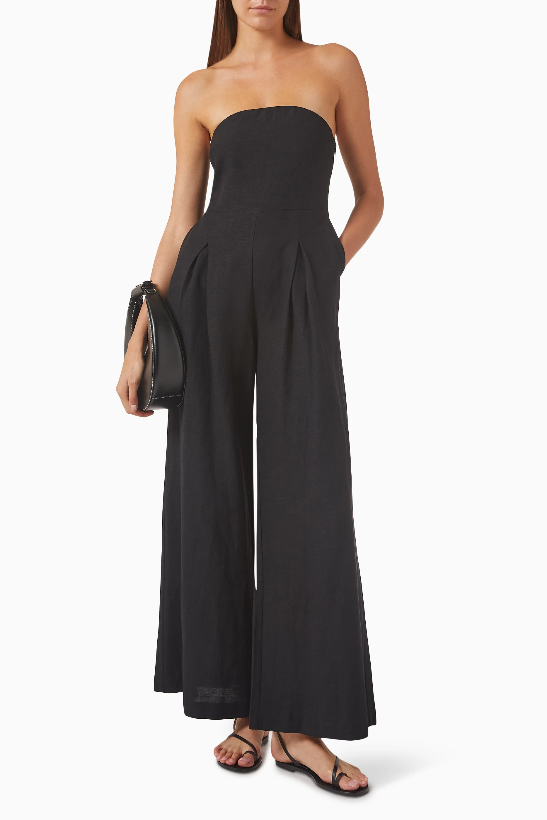 Buy Mossman Black Lyrical Strapless Jumpsuit For Women Online Ounass Saudi