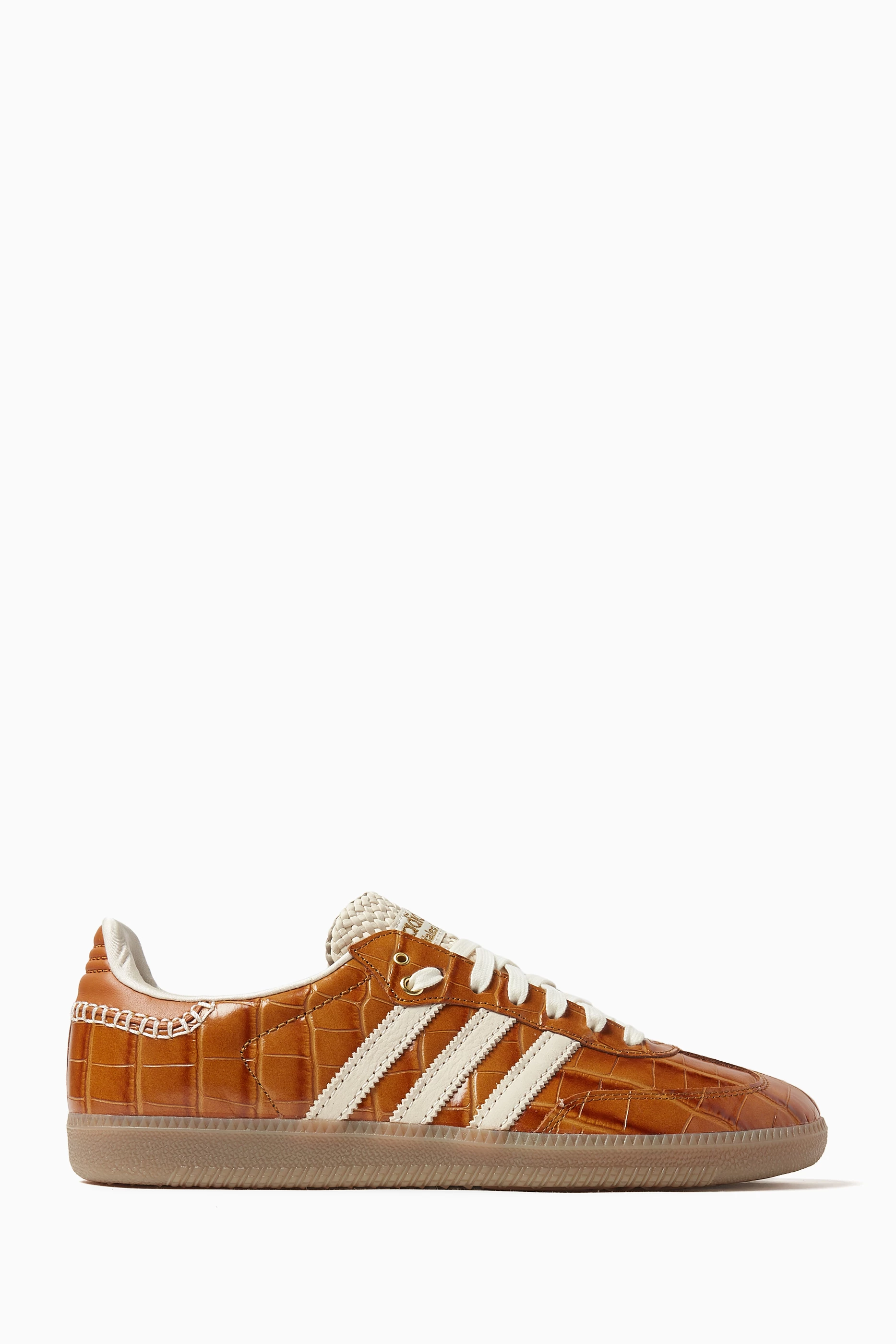 Buy adidas Brown x Wales Bonner Samba Sneakers in Textured Leather
