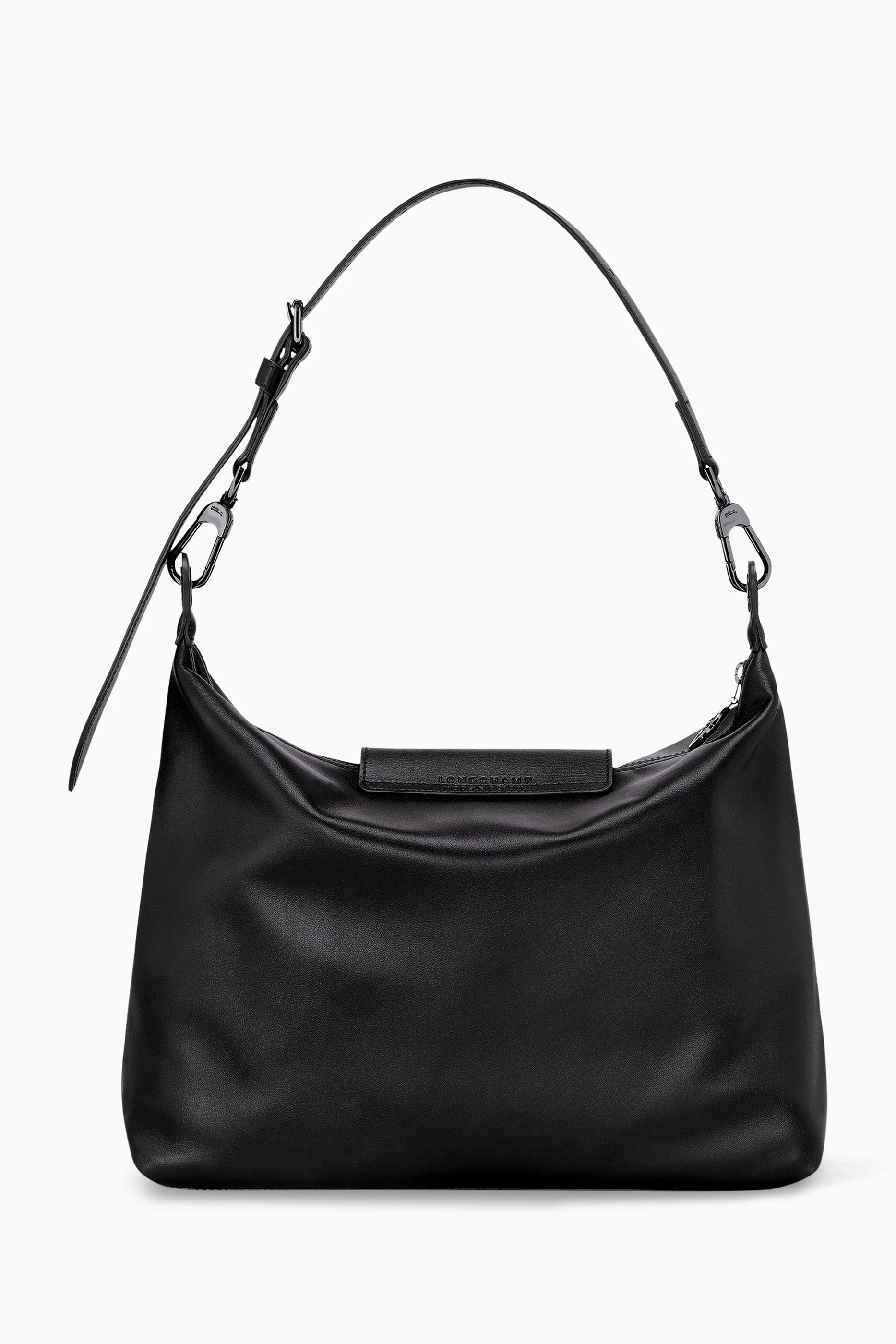 Buy Longchamp Black Le Pliage Xtra Hobo Bag in Leather For Women