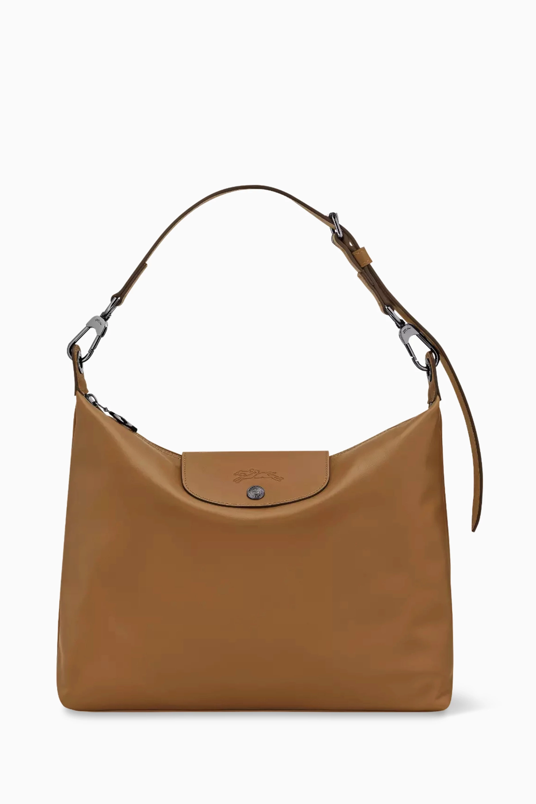 Buy Longchamp Brown Le Pliage Xtra Hobo Bag in Leather For Women