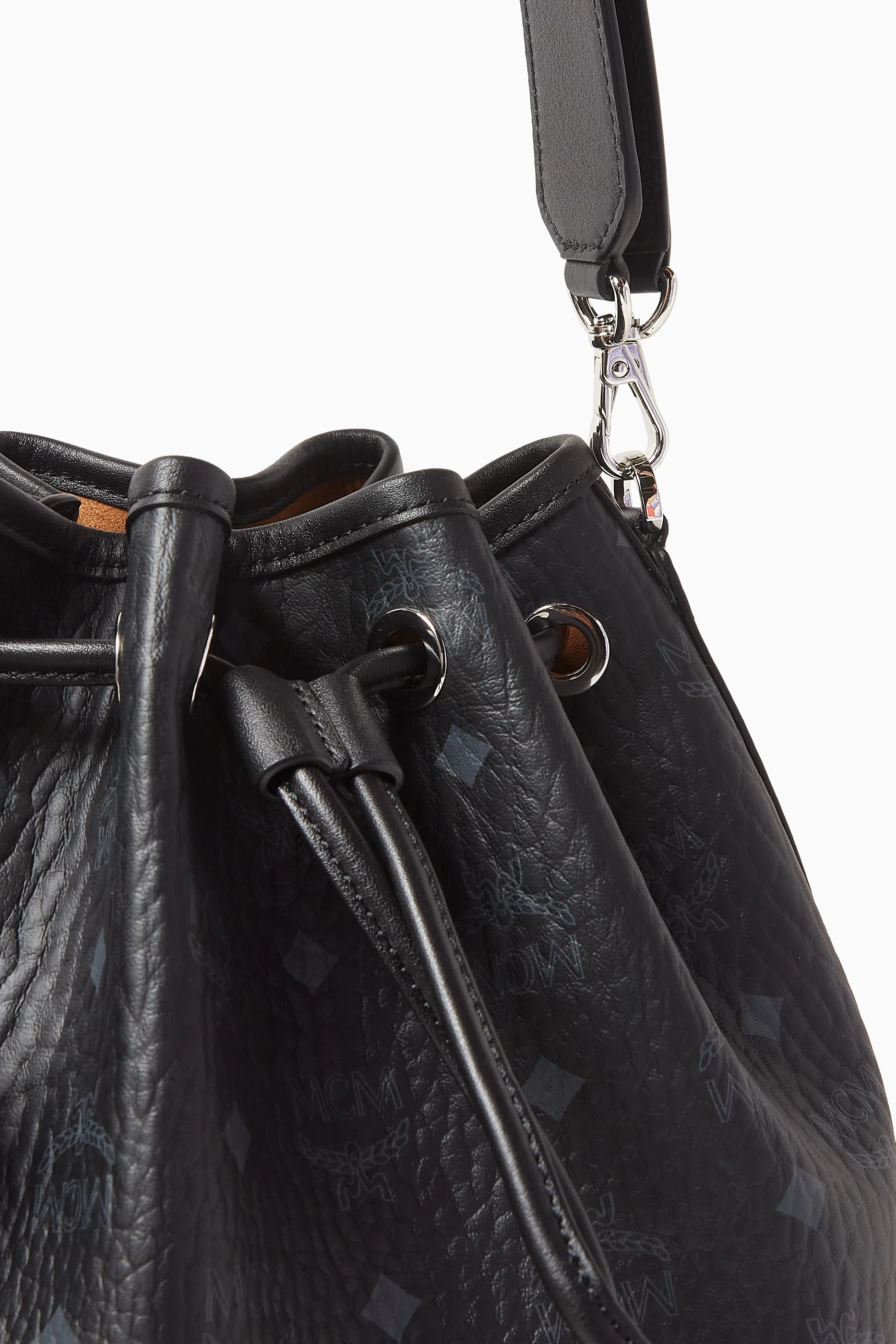 Buy MCM Black Medium Dessau Drawstring Bag For Women Online Ounass Saudi
