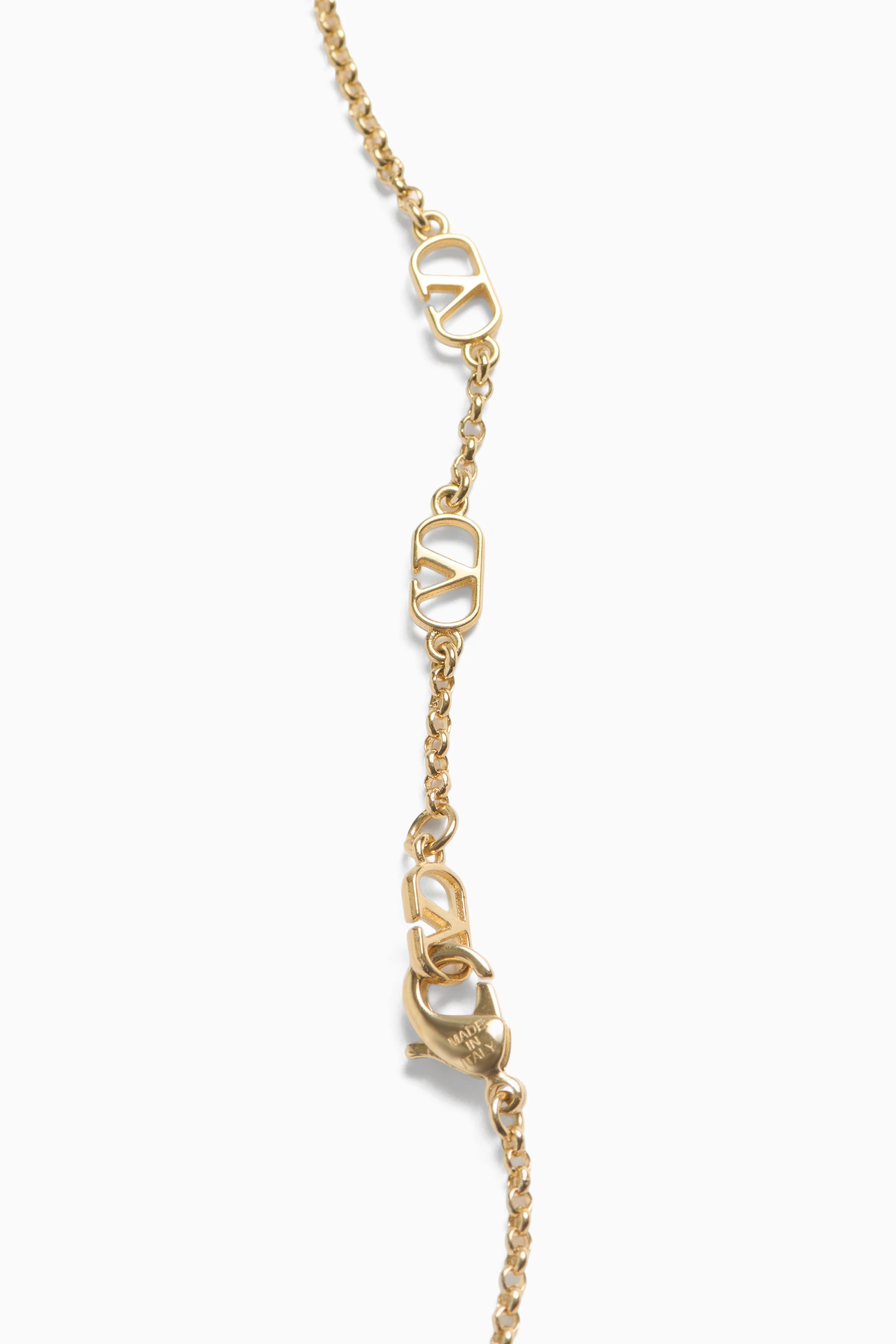 Buy Valentino Garavani Metallic Ovalette VLOGO Necklace in