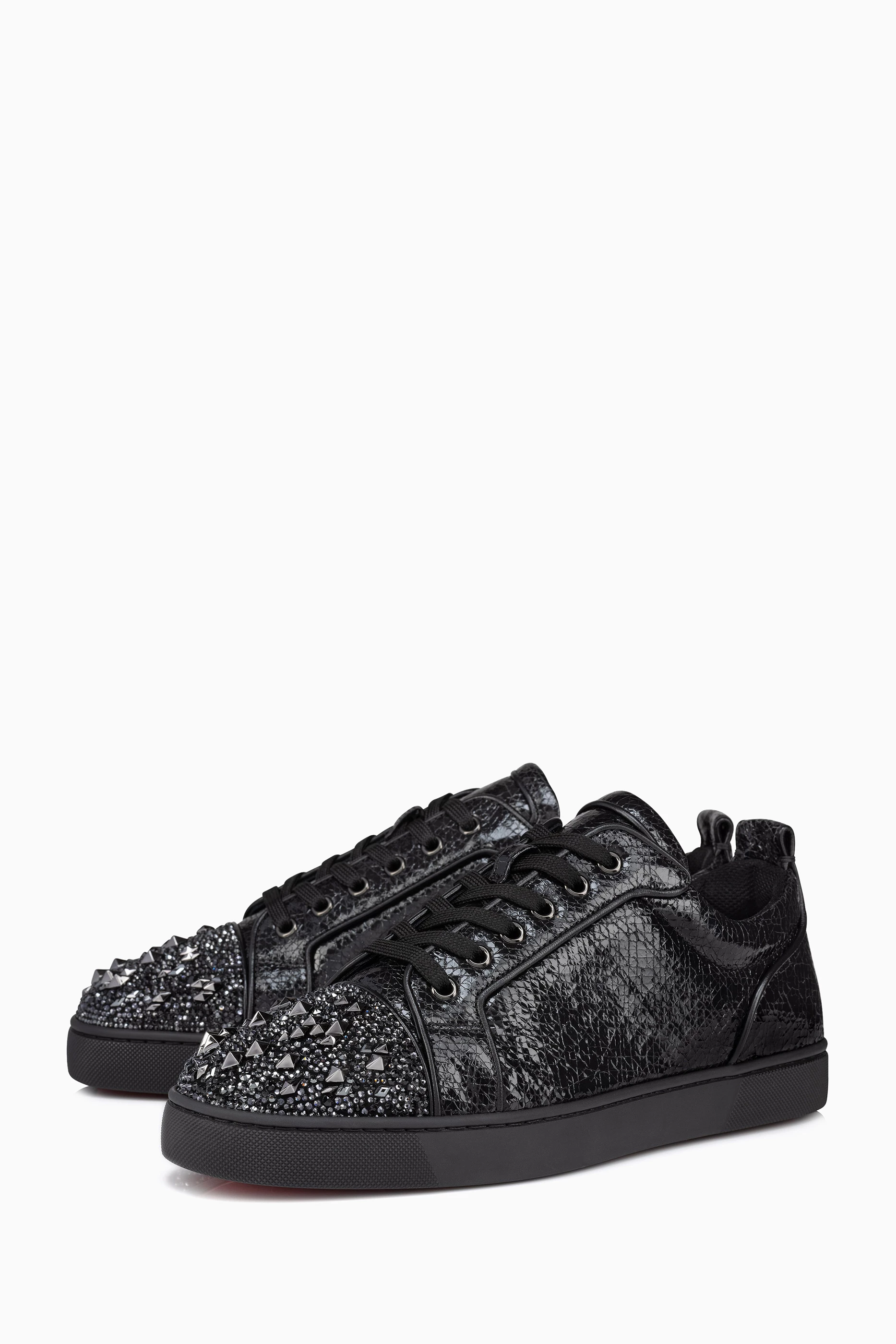 Buy Christian Louboutin Black Louis Junior P Strass Eternity Sneakers For Men Online Ounass Saudi