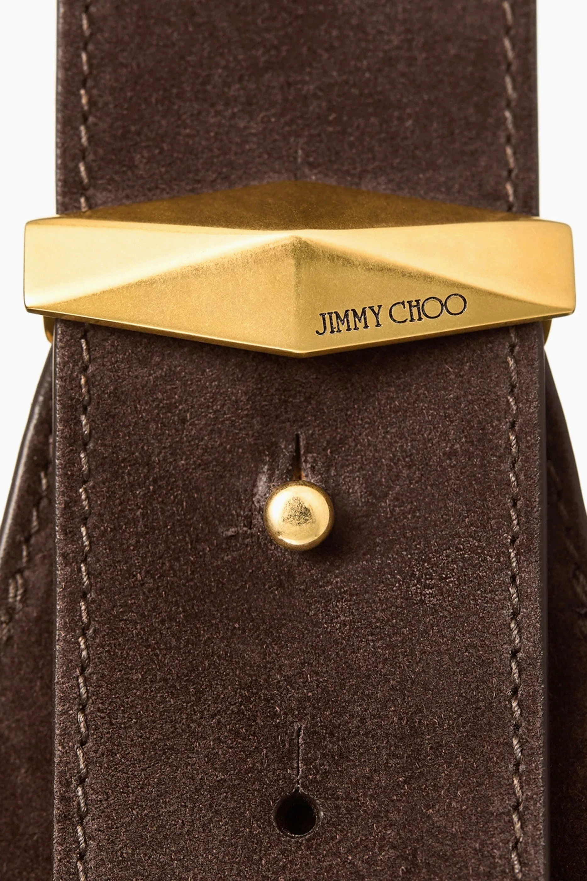 Buy Jimmy Choo Brown Medium Diamond Hobo Bag in Suede For