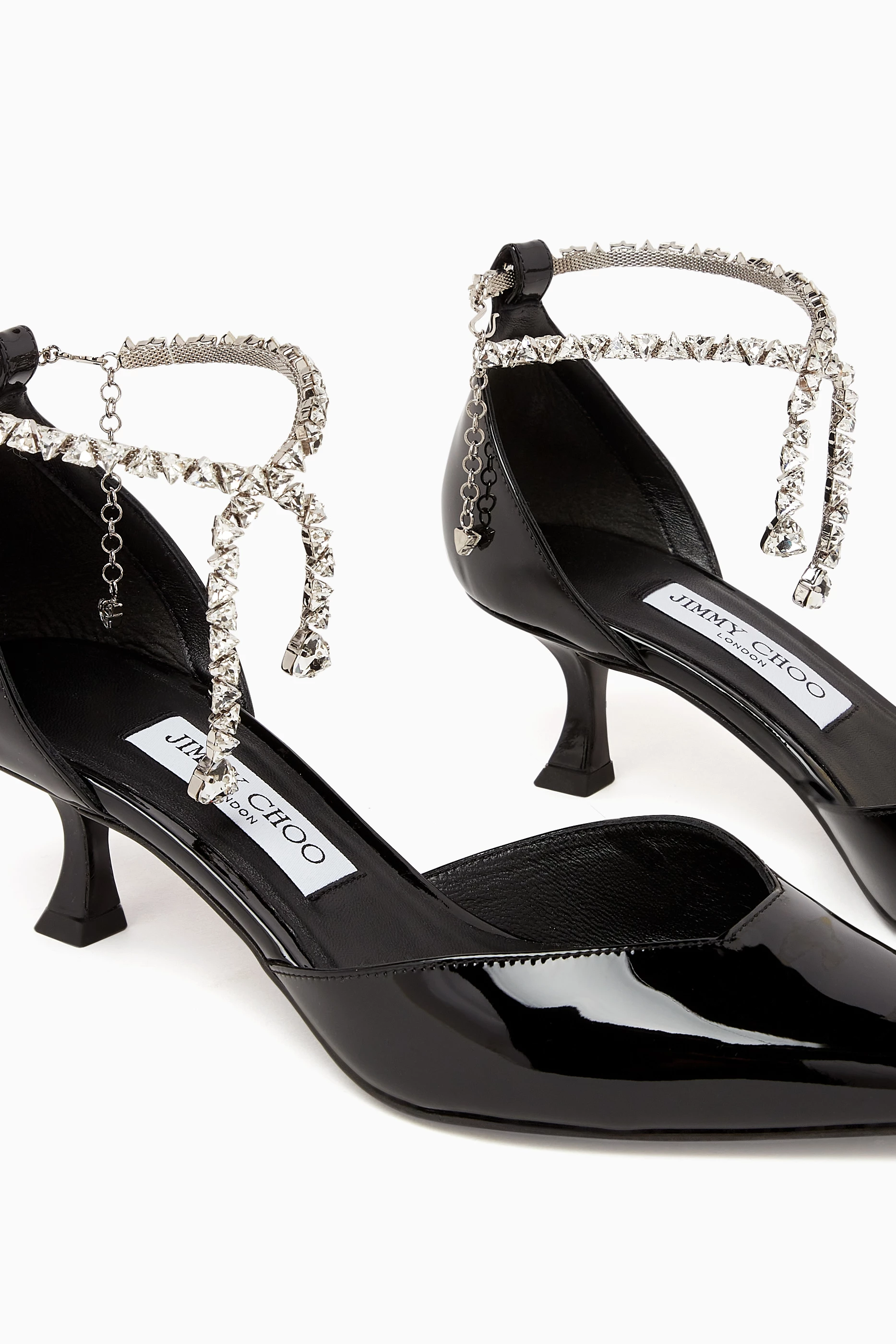 Buy Jimmy Choo Black Stevie 50 Pumps in Patent Leather For