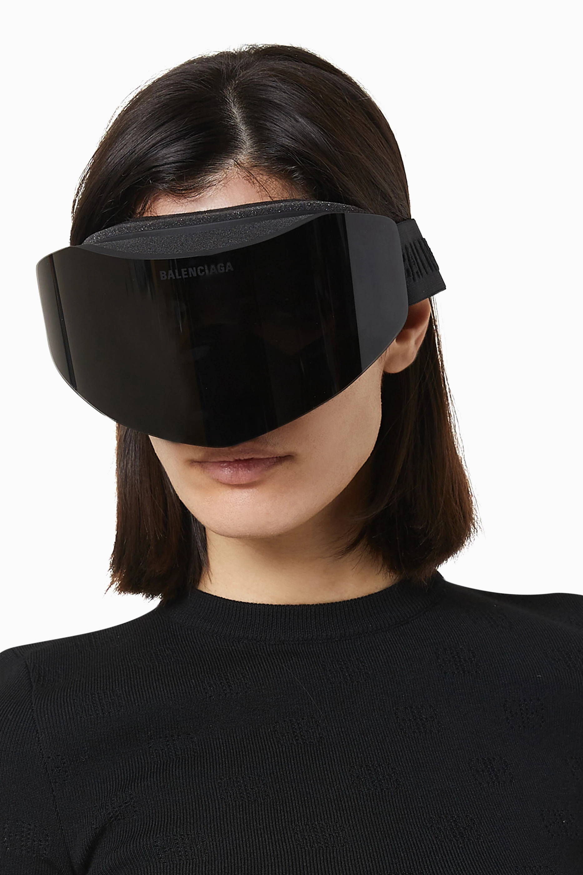 Balenciaga ski mask goggles ゴーグル　サングラス Ski Mask Goggles in Black | Balenciaga US