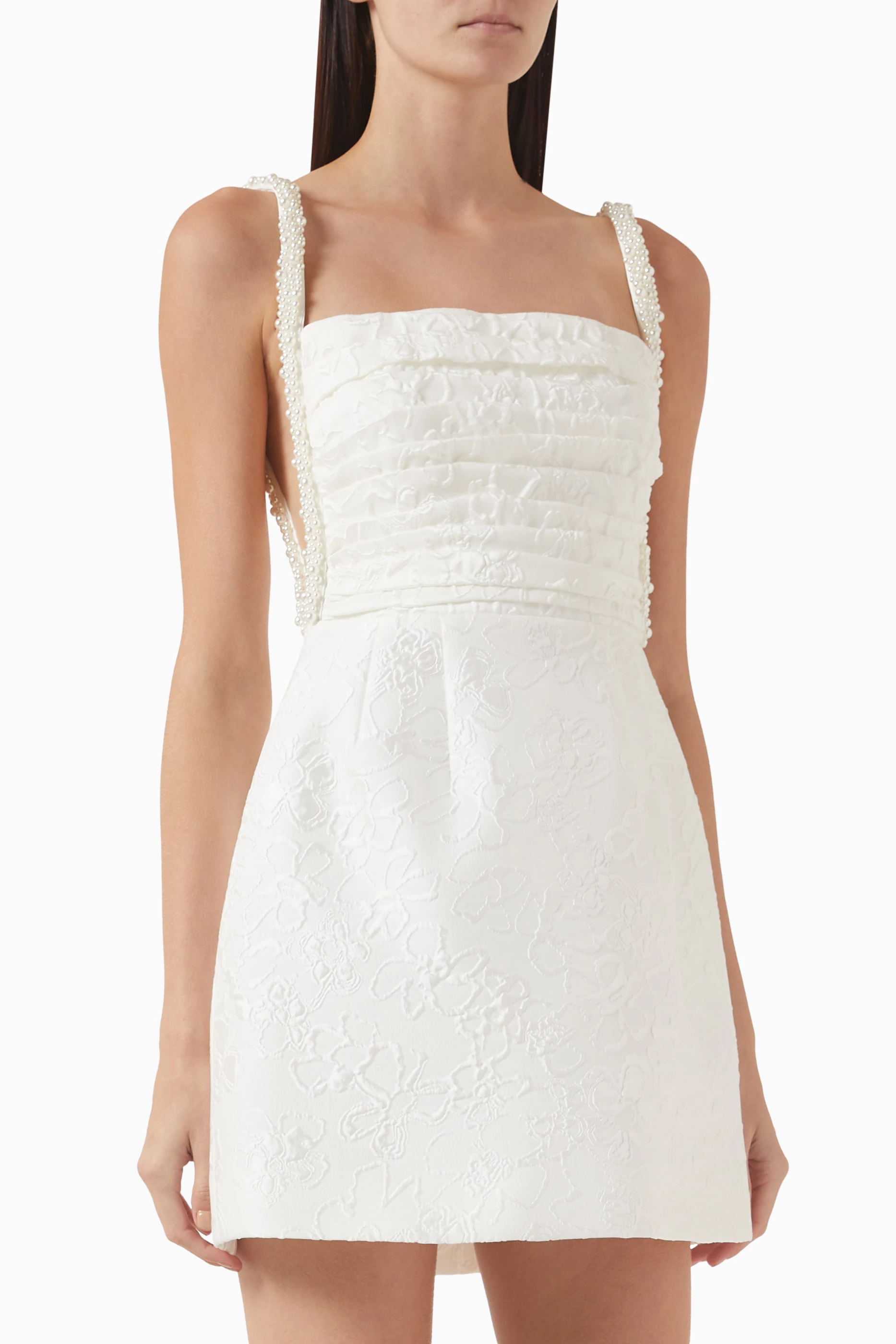 【REBECCA VALLANCE】Esther Strap Mini Dress パール装飾 Esther Strap Mini Dress – Rebecca Vallance