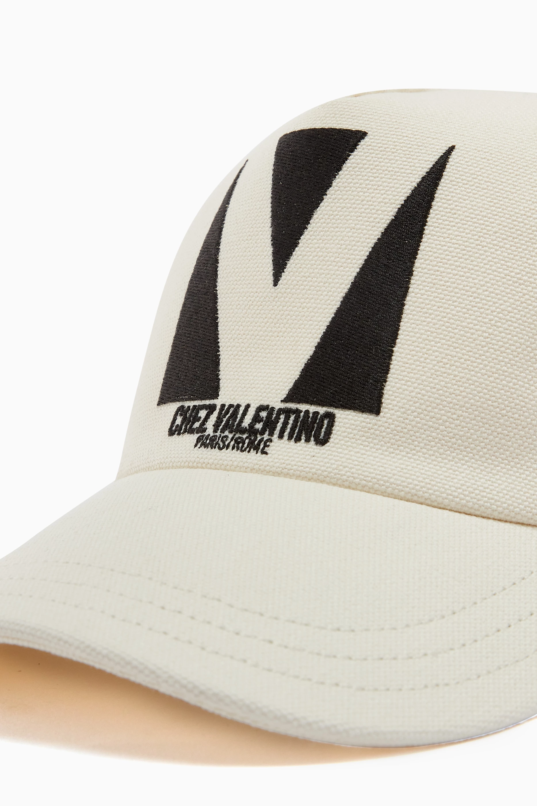 VIP【送料関税込】VALENTINO GARAVANI CHEZ BASEBALL CAP Chez Valentino Velvet Baseball Cap With Embroidery for Man