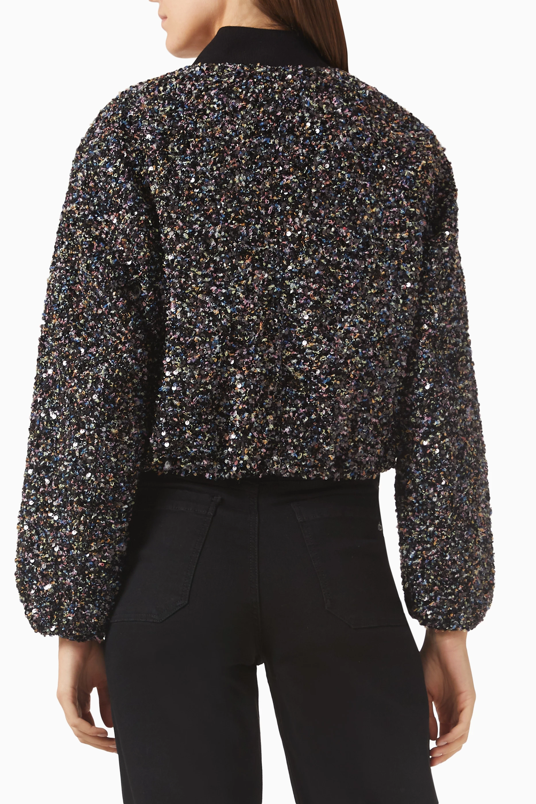 Buy Rag Bone Multicolour Samira Sequin Bomber Jacket in Boucle Tweed For Women Online Ounass Saudi